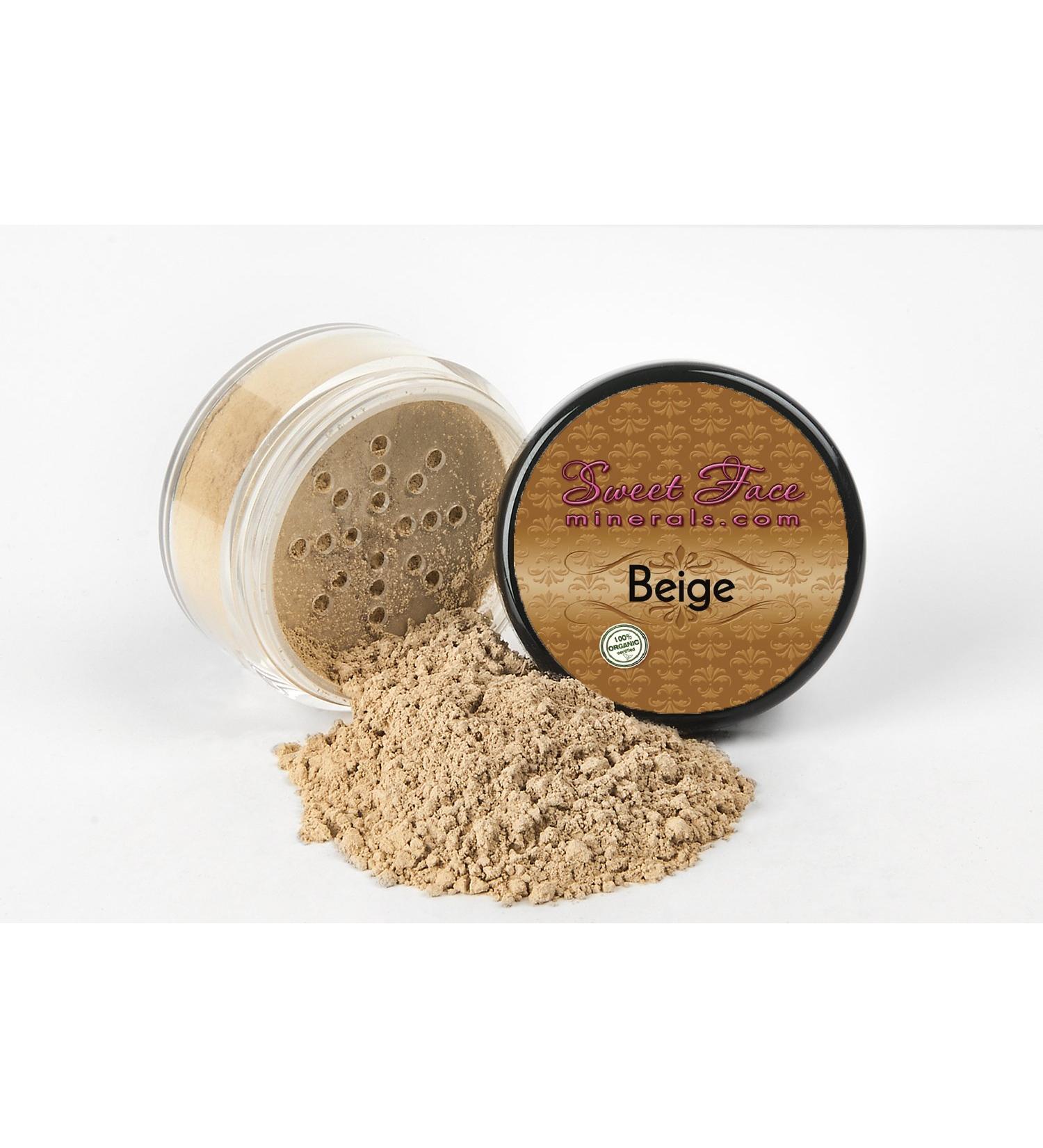 BEIGE FOUNDATION Mineral Makeup 20g Jar - Full Coverage, Long Lasting, SPF 18 | Matte Loose Powder for All Skin Types - Buy Online on GoSupps.com