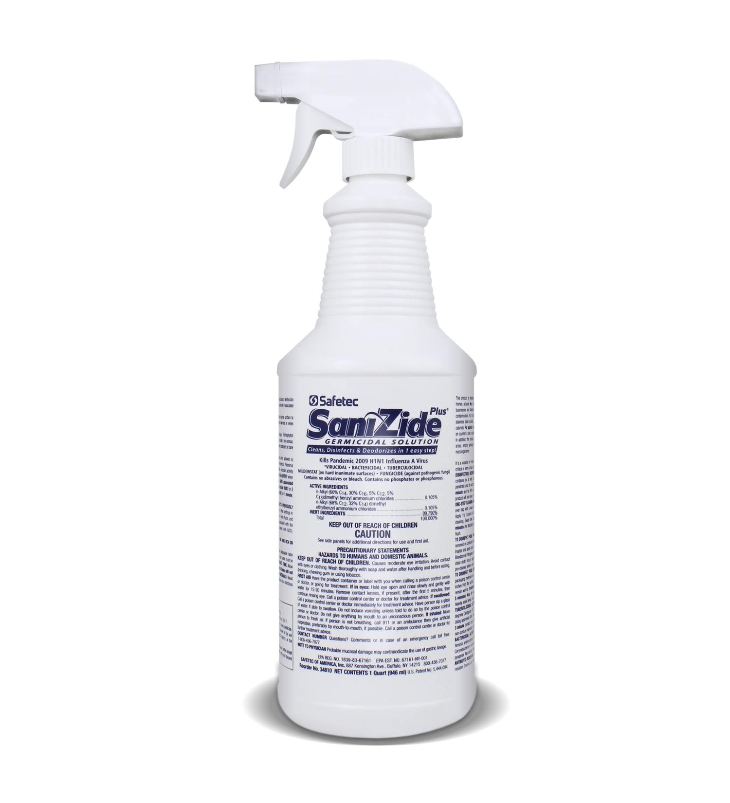Buy Safetec 32 Oz. SaniZide Plus Spray Bottle - Effective Surface Disinfectant for International Shipping - Buy Online on GoSupps.com