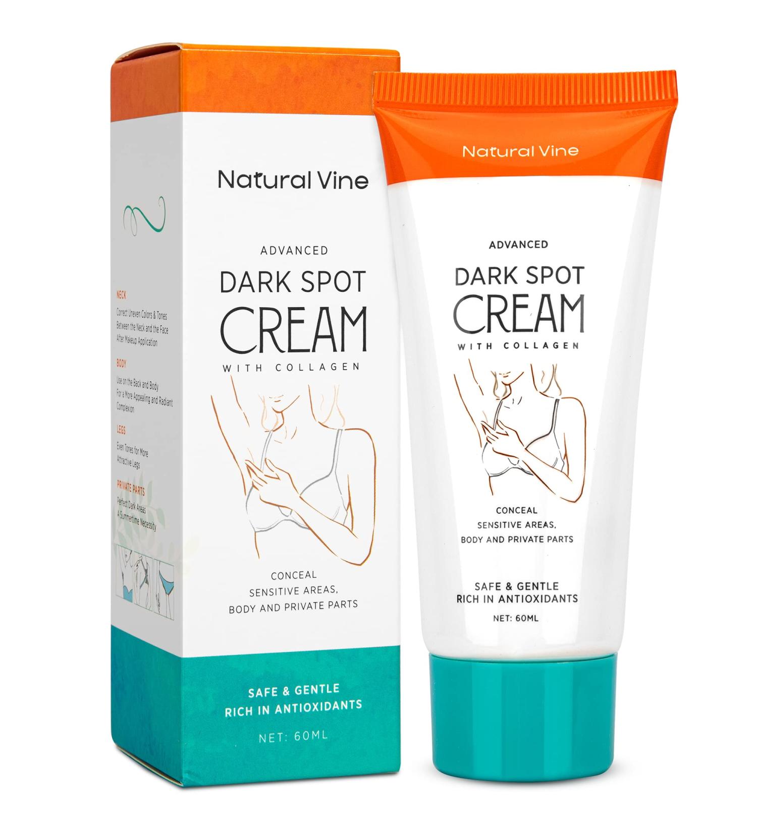 Dark Spot Corrector Cream for Body - Hyperpigmentation Treatment, Brightening & Age Spot Remover - Moisturizes Armpit, Neck, Knees - 2 FL OZ/60ML Orange - Buy Online on GoSupps.com
