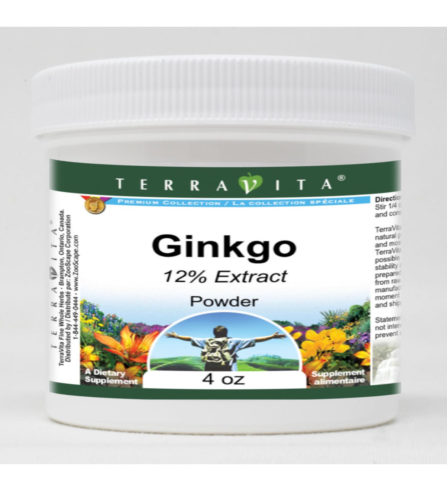 Ginkgo 12% Powder (4 oz ZIN: 520209) - 3 Pack - Buy Online on GoSupps.com