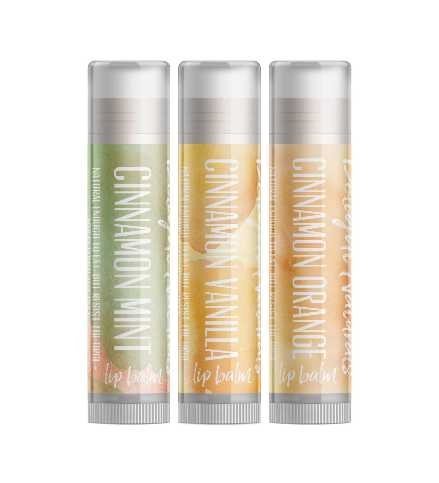 Cinnamon Blends Lip Balm Gift Set - Soothing Cinnamon Mint Vanilla & Orange | Perfect International Gift for Lip Care - Buy Online on GoSupps.com