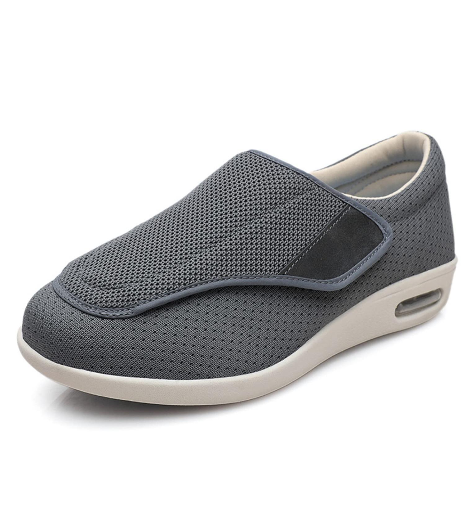 Adjustable Diabetic Slippers for Edema | Lightweight & Extra Wide | Anti-Skid, Durable & Warm | Ideal for Swollen & Arthritic Feet - Grey, Size 36 - Buy Online on GoSupps.com
