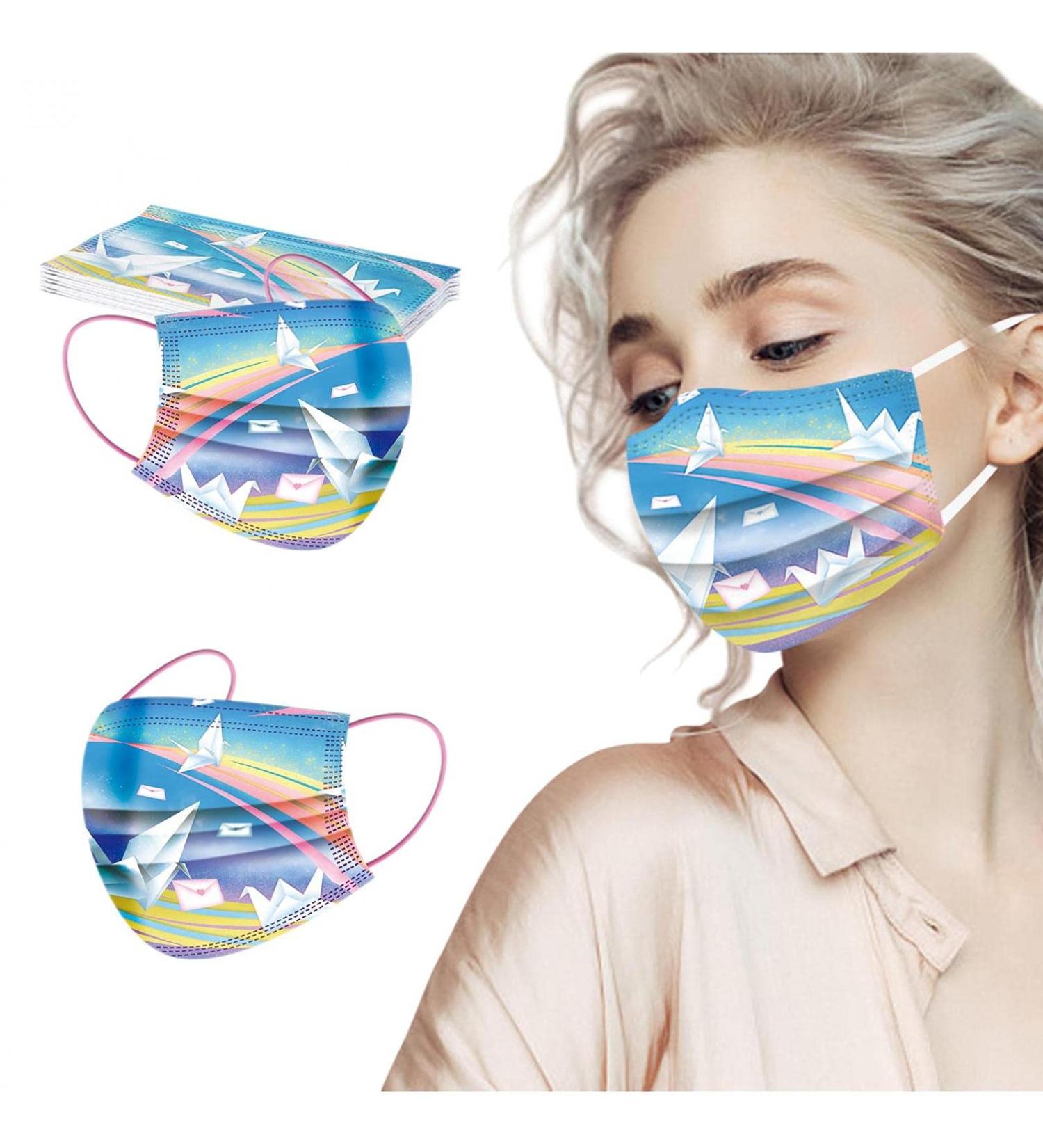 3 Ply Disposable_Face_Mask with Halloween Cute Pattern Design Comfortable Covers Suitable For Adults Outdoor Use Protection - Buy Online on GoSupps.com