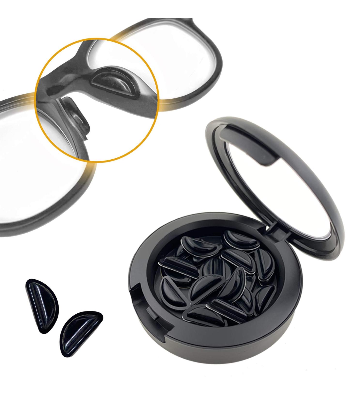 Adhesive Anti-Slip Eyeglasses Nose Grips - 10 Pairs (Black) | Comfortable Nose Support Pads - Buy Online on GoSupps.com