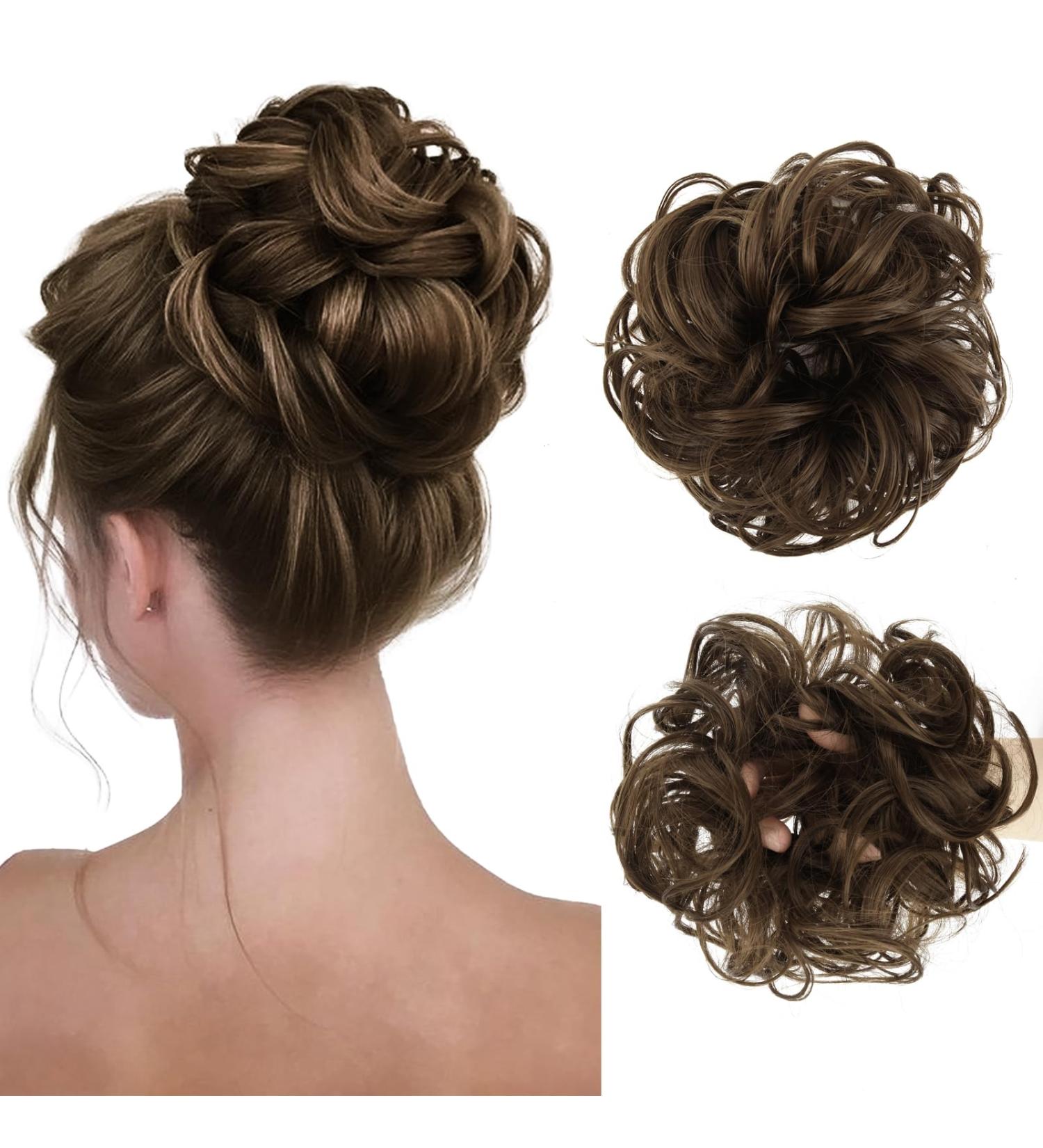 Vlasy Messy Bun Hair Piece 35g 10# | Curly Wavy Scrunchies Extensions for Women | Synthetic Chignons Updo Accessory - Buy Online on GoSupps.com