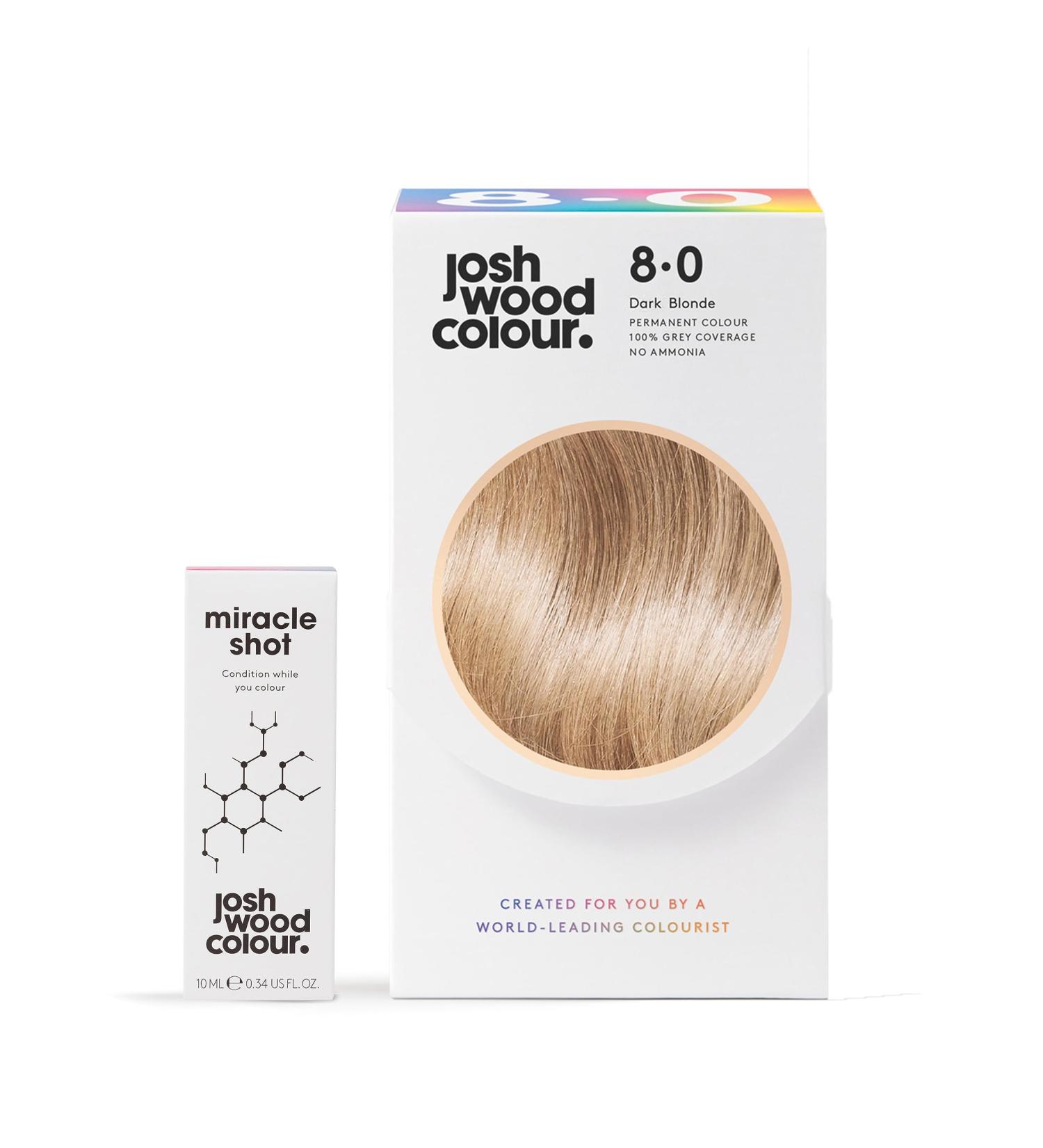 Josh Wood Colour Dark Blonde Miracle Kit - 62% Less Breakage, 2.7x Stronger Hair, Ammonia-Free Formula - Buy Online on GoSupps.com