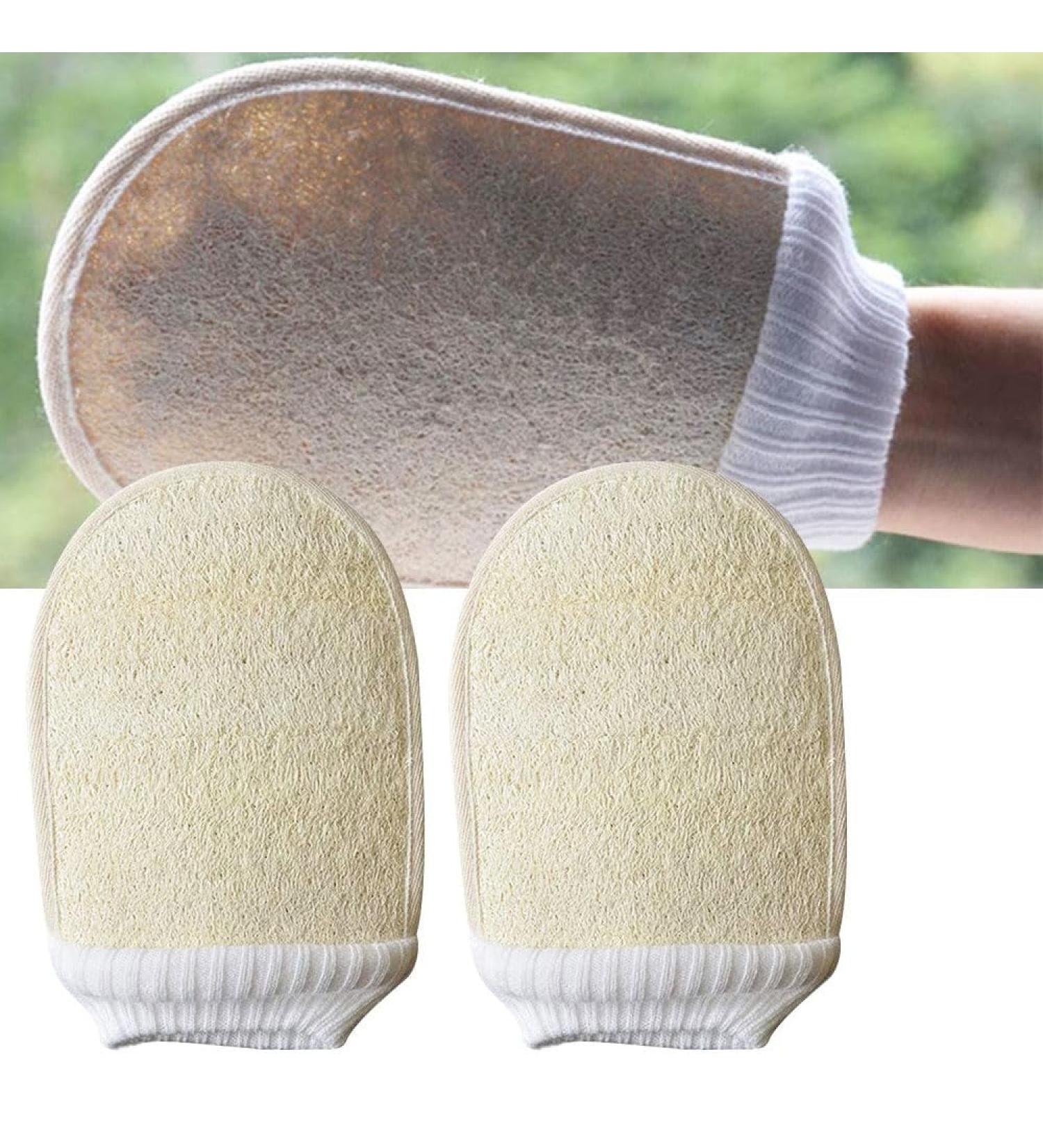 LATRAT Exfoliating Loofah Gloves - Spa Body Scrub & Dead Skin Remover for Men & Women - 2 Pack - Buy Online on GoSupps.com