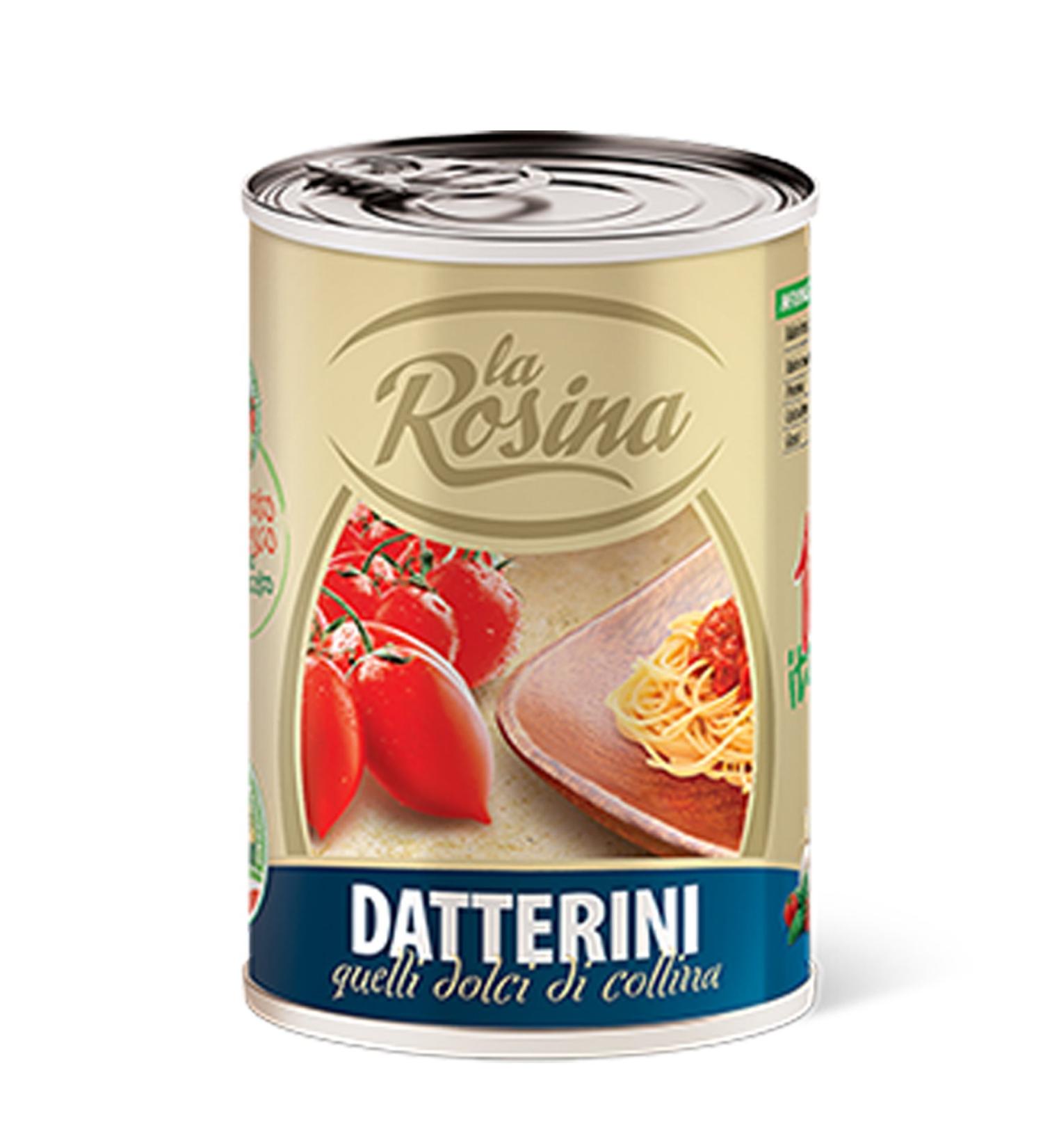 La Rosina 24 x LA ROSAINE DATTERINI TOMATOES 400 g Jar of Latex Coated Milk