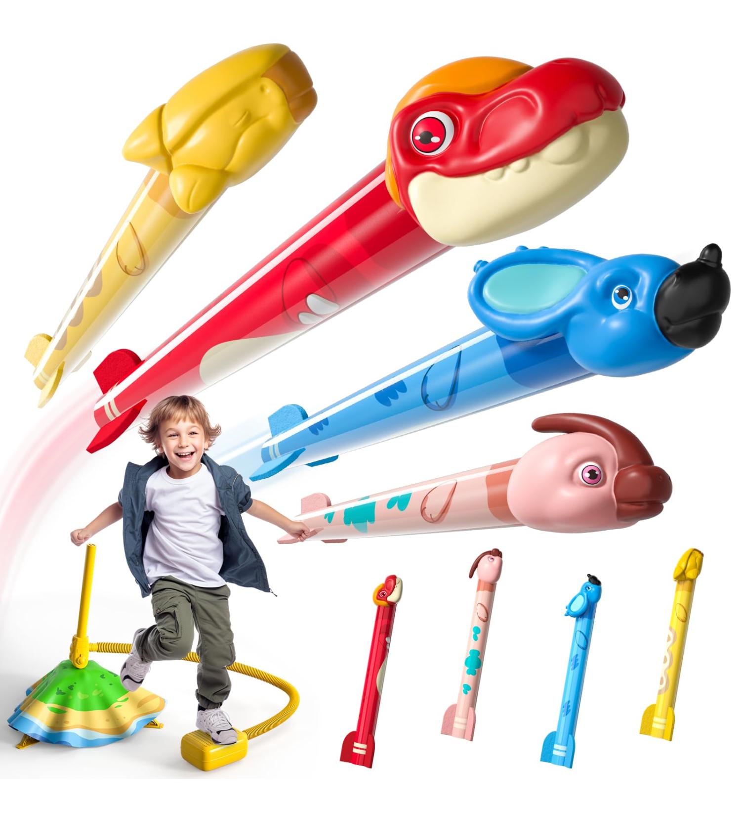 Buy Rocket Launcher Toys for Kids - Foam Dinosaur Set for Girls Ages 2-7 | Perfect Birthday Gift Idea | 4-Piece Toy Collection - Buy Online on GoSupps.com
