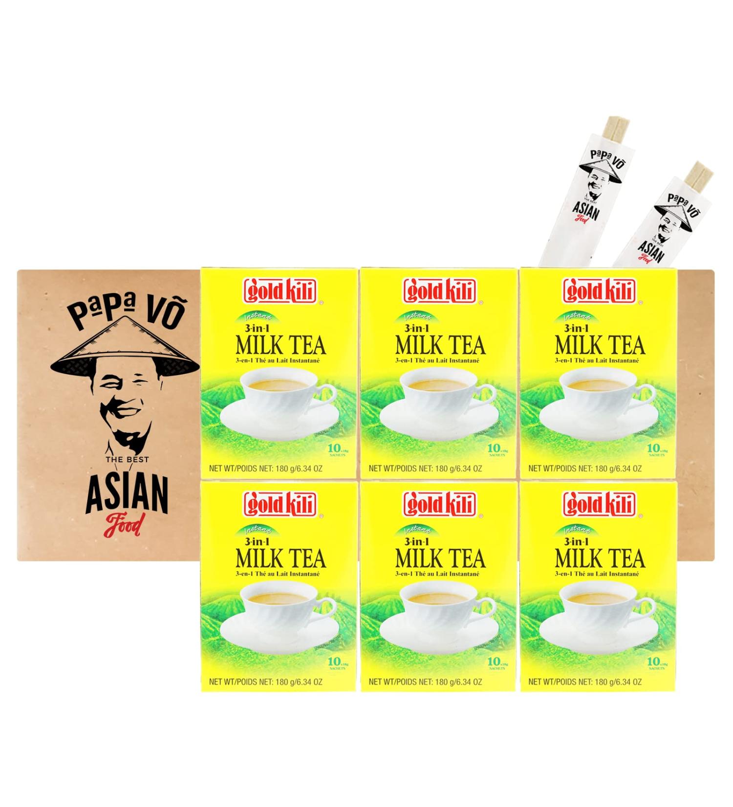 Buy Gold Kili 3in1 Milk Tea Pack of 6 (6x180g) - International Shipping Available - Buy Online on GoSupps.com