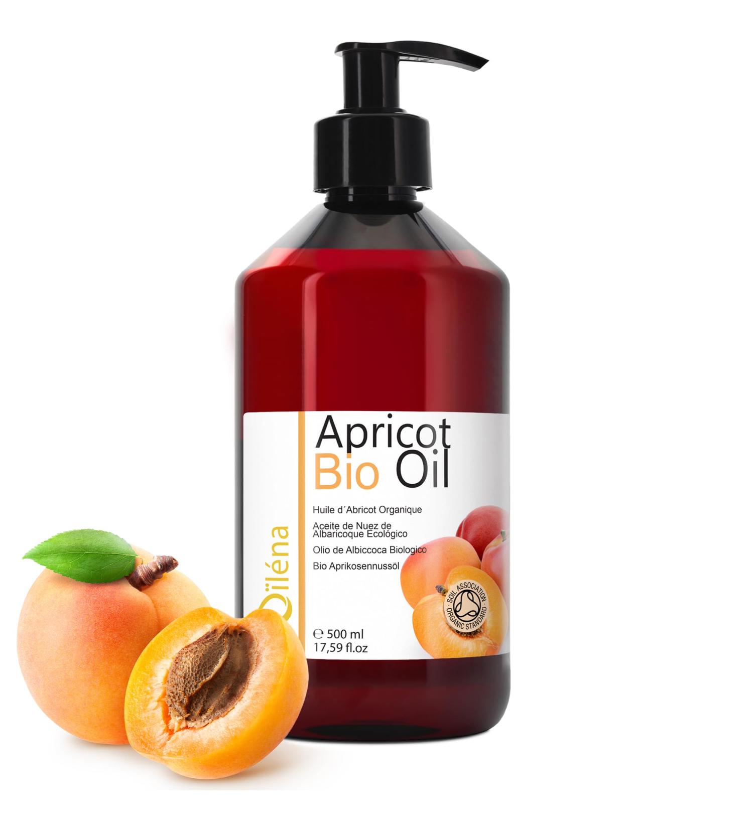 O l na BIO Extra Virgin Apricot Kernel Oil 100% Pure Cold Pressed Oil for After Sun Baby Oil Cuticle Oil Nails Face Body Hair 500ml - Buy Online on GoSupps.com