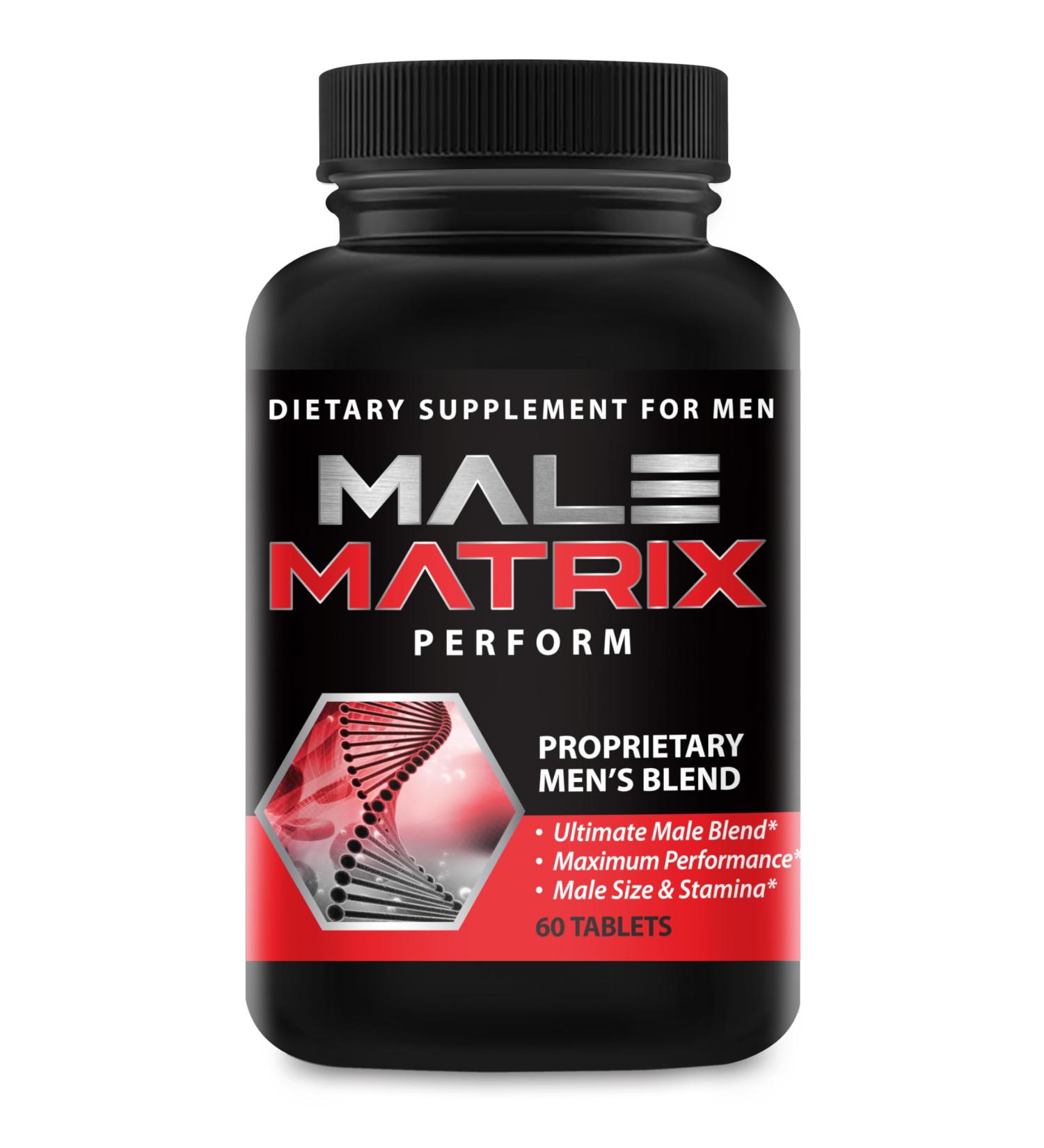 Male Matrix Enlargement Pills - Enhance Size & Stamina | Boost Up to 3 Inches in 90 Days - 60 Tablets - Buy Online on GoSupps.com