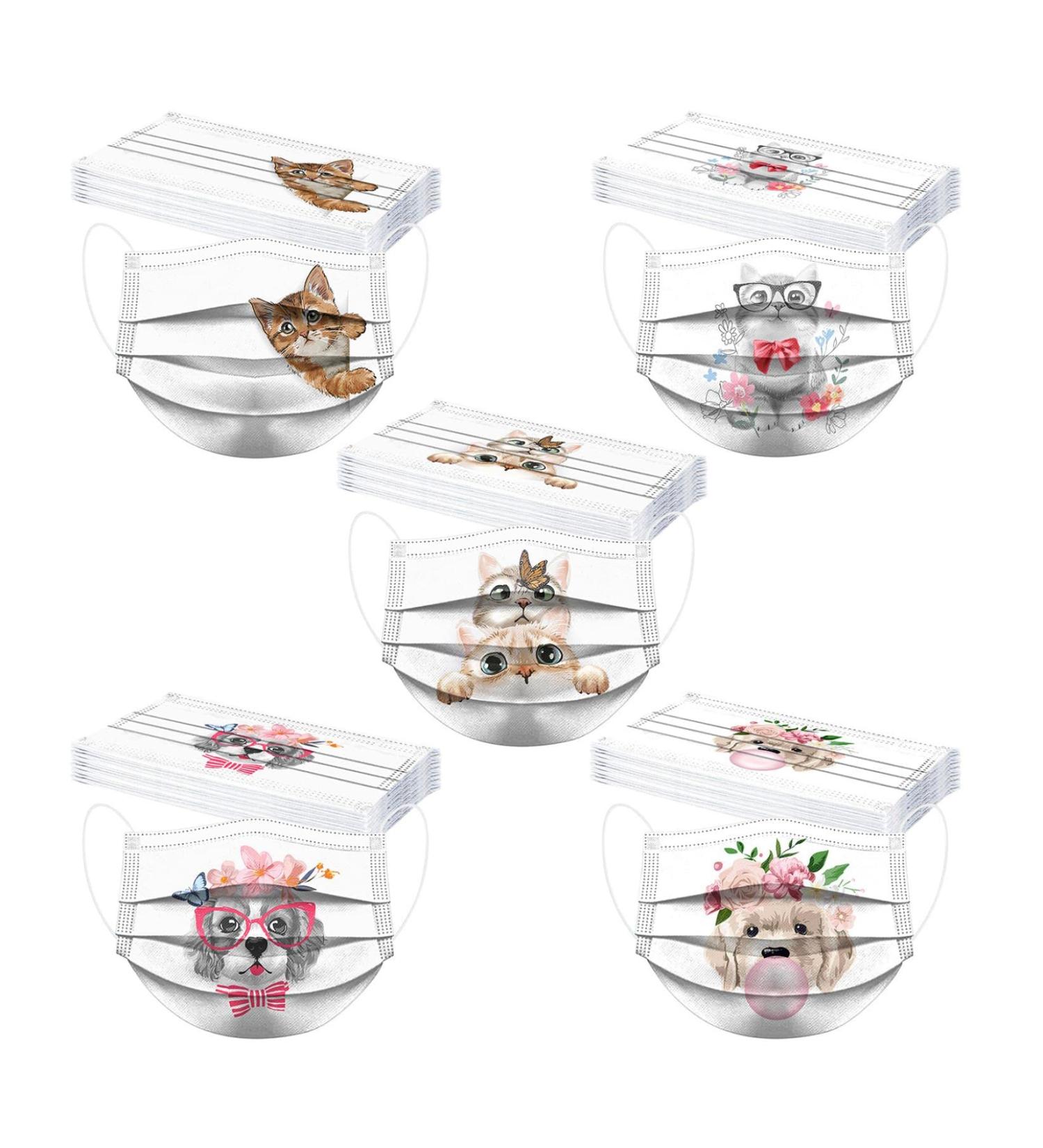 NcQifei 50-Pack Children s 3-Layer Disposable Face Masks - Cute Cartoon Designs Breathable Mouth Protection for Boys & Girls - Buy Online on GoSupps.com