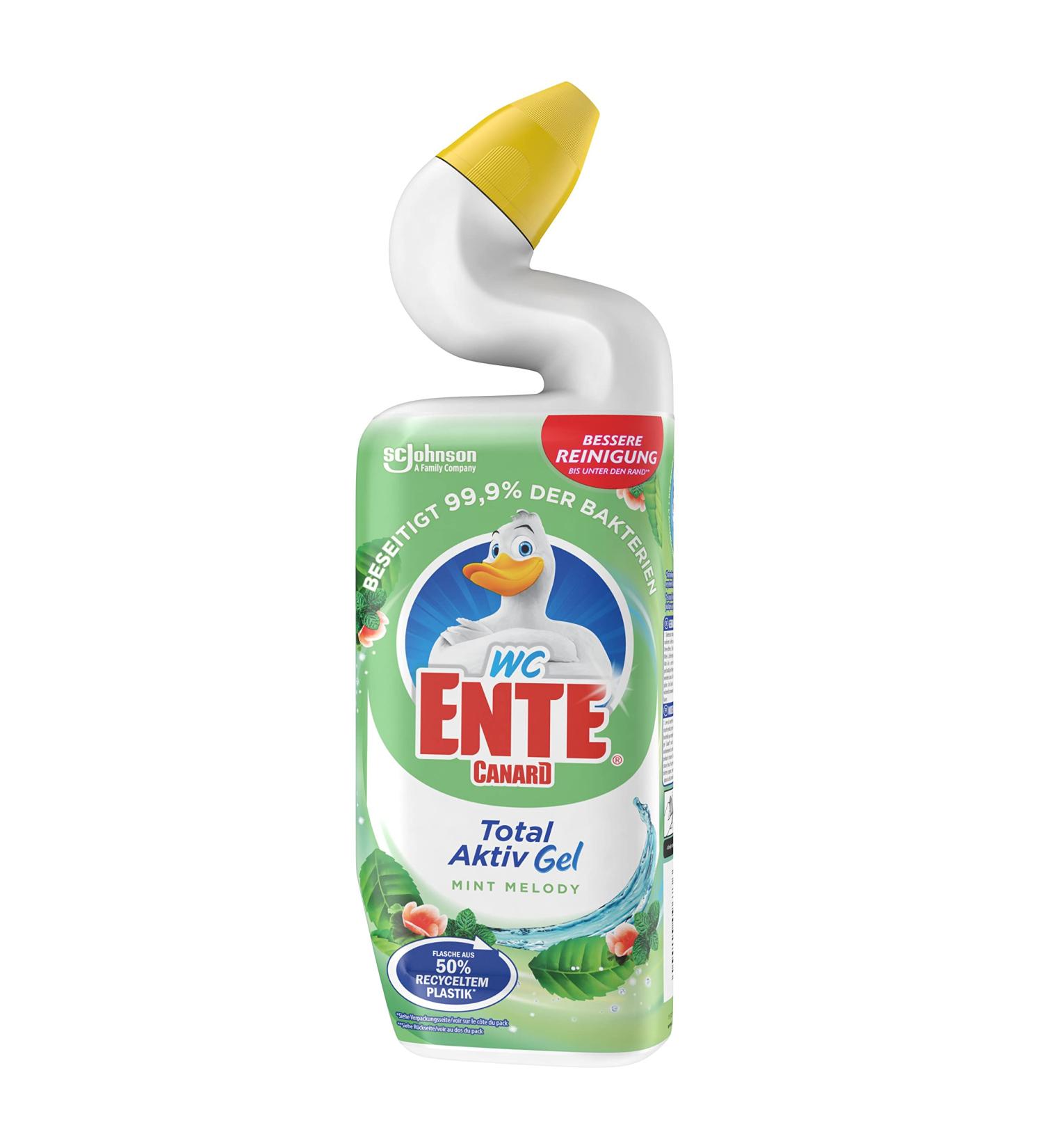 Toilet Duck Totally Active Gel - Mint Melody Liquid Toilet Cleaner 750ml | Fresh Mint Fragrance | Effective International Shipping - Buy Online on GoSupps.com