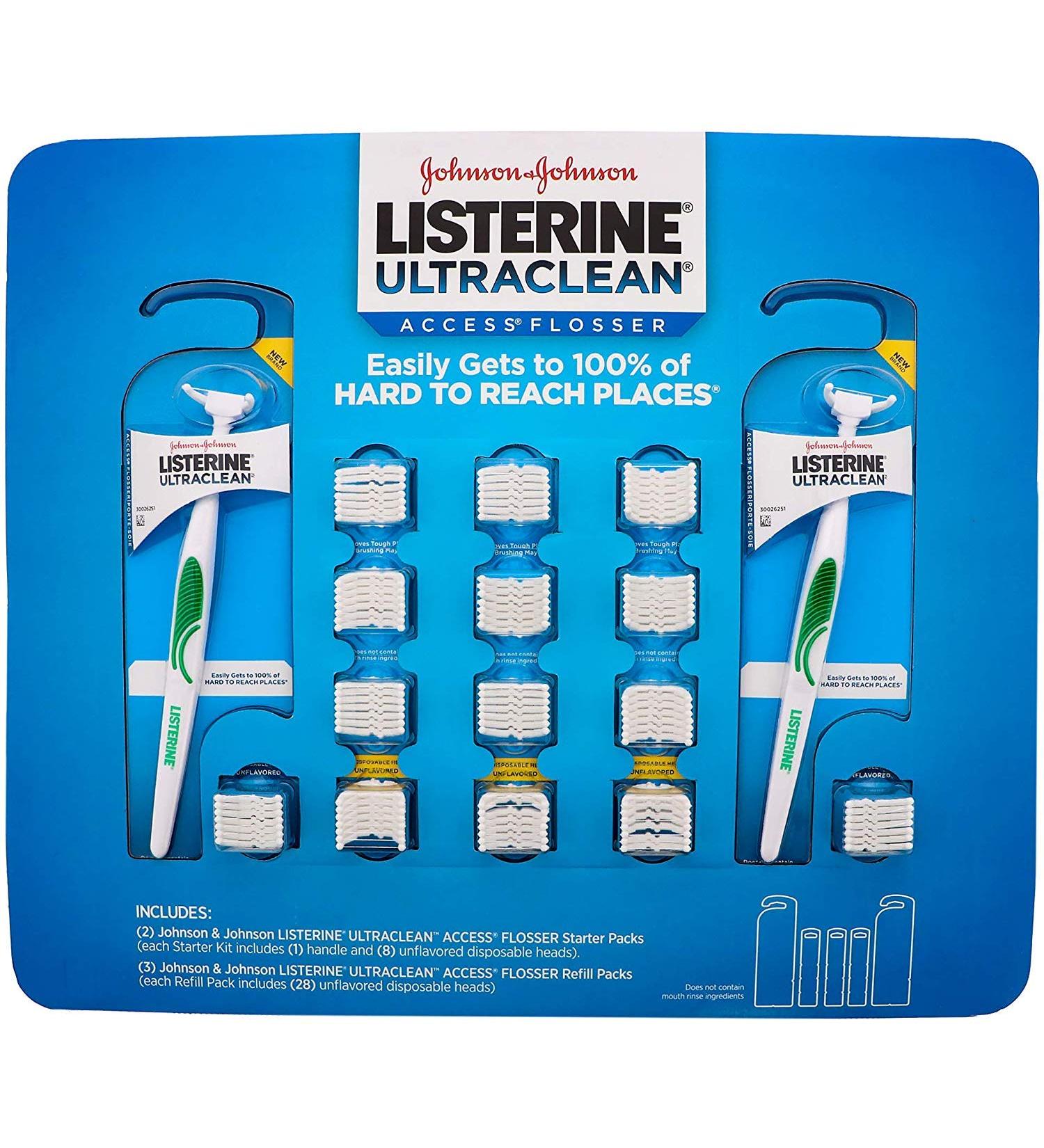 Buy Listerine Ultra-Clean Access Flosser 100 Disposable Snap Heads for Hard to Reach Cleaning | International Shipping Available - Buy Online on GoSupps.com