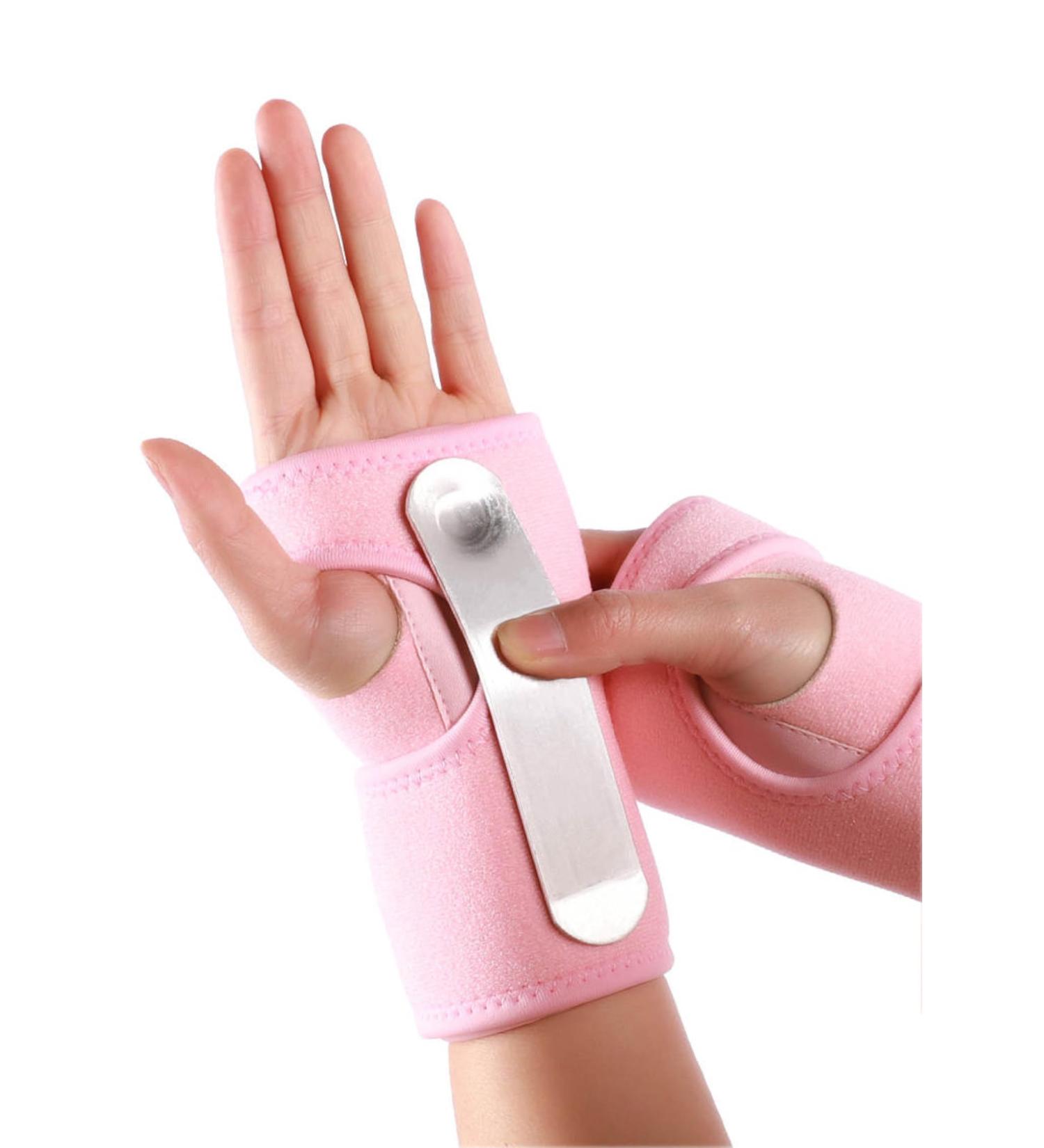 Compression Wrist Support Brace for Men & Women | Adjustable Wrist Support Wraps | Wrist Band Support Sleeve | Carpal Tunnel Brace for Pain Relief Tendonitis Arthritis Gym Sports (Pink Left) Left Pink - Buy Online on GoSupps.com