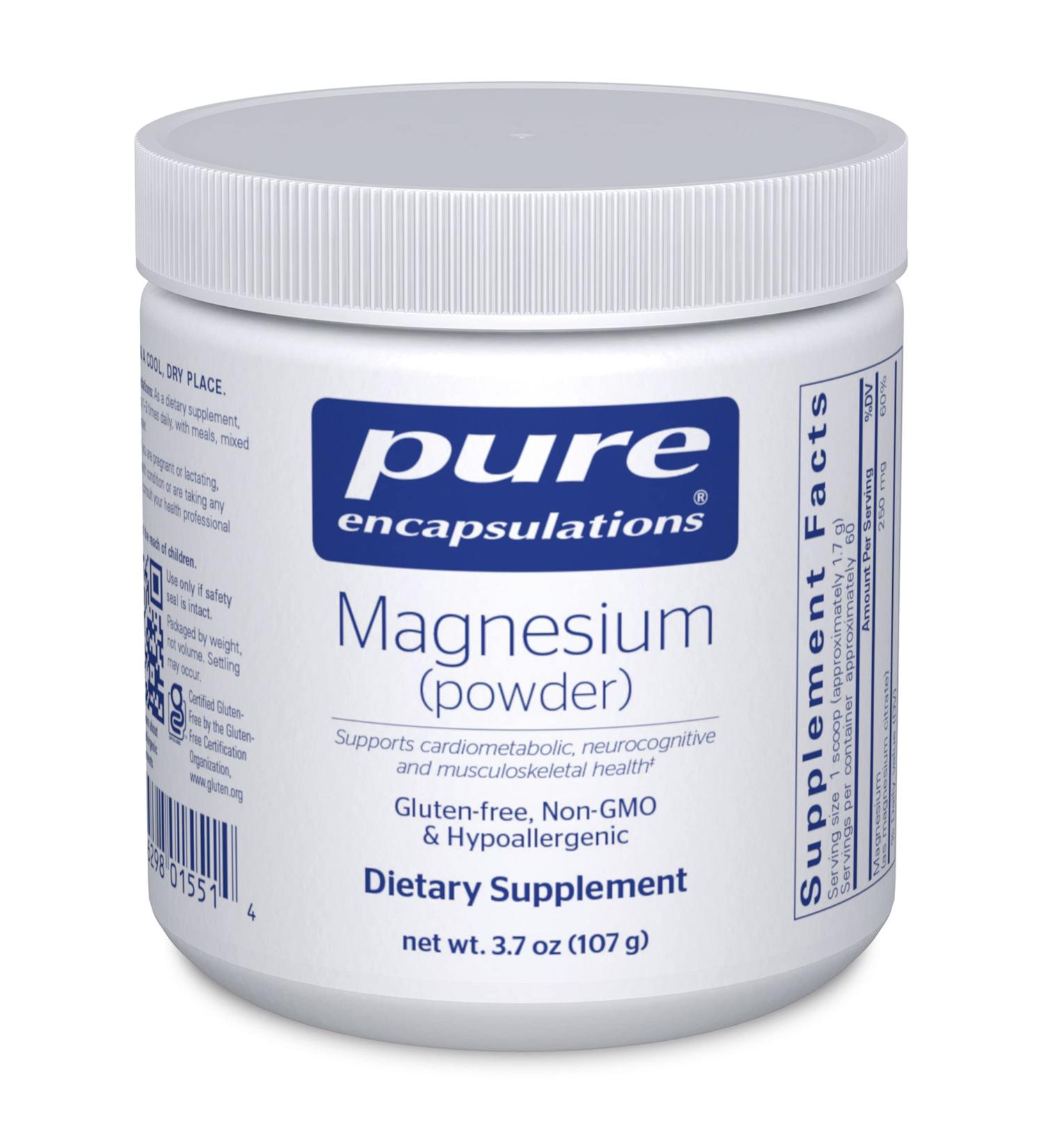 Pure Encapsulations Magnesium Powder - Supports Cardiovascular & Muscle Function | 3.7 oz - Buy Online on GoSupps.com