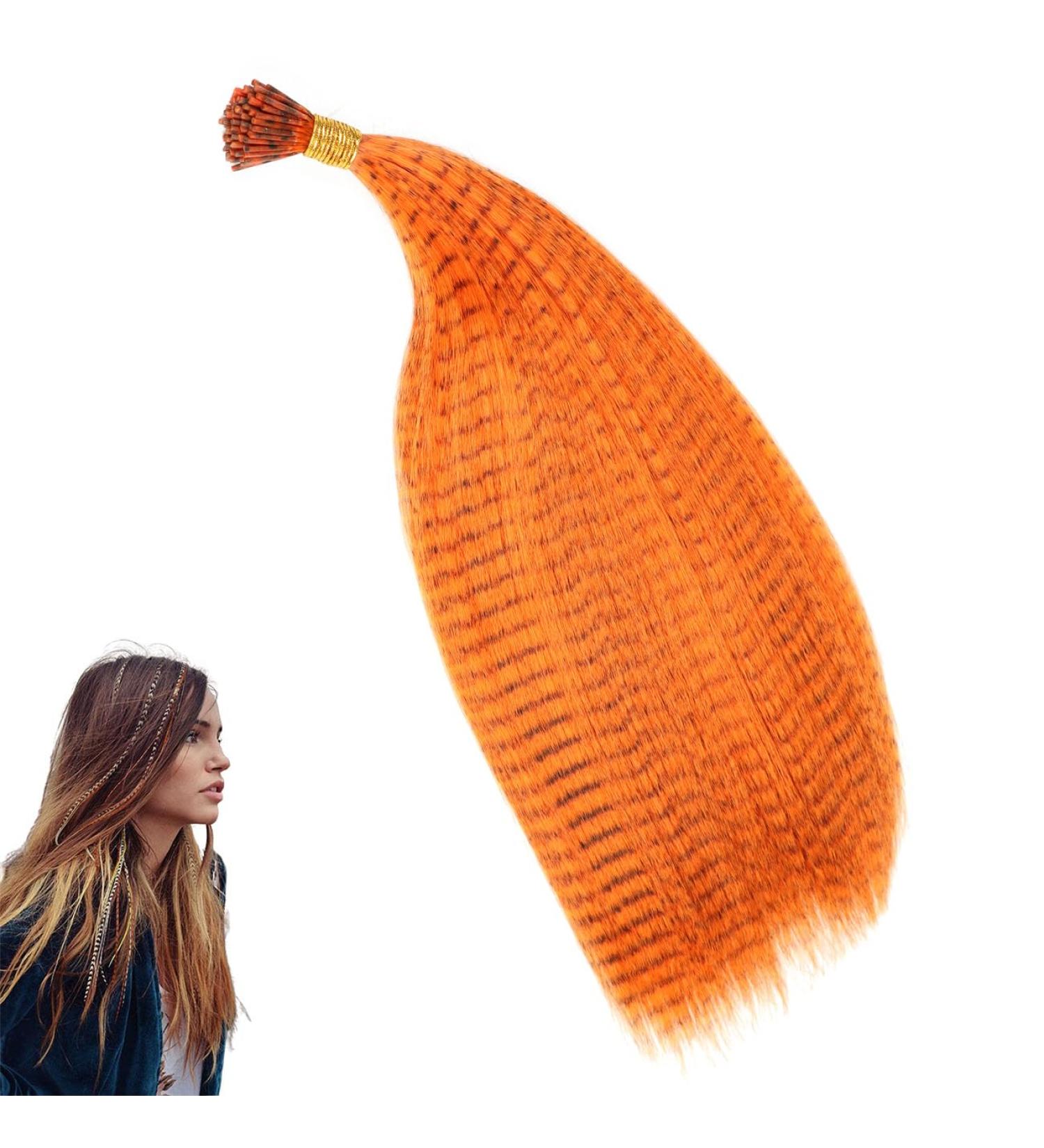 PrinFantasy Synthetic Feather Hair Extension 16 Straight Fashion Hairpiece BZ249 - Buy Online on GoSupps.com