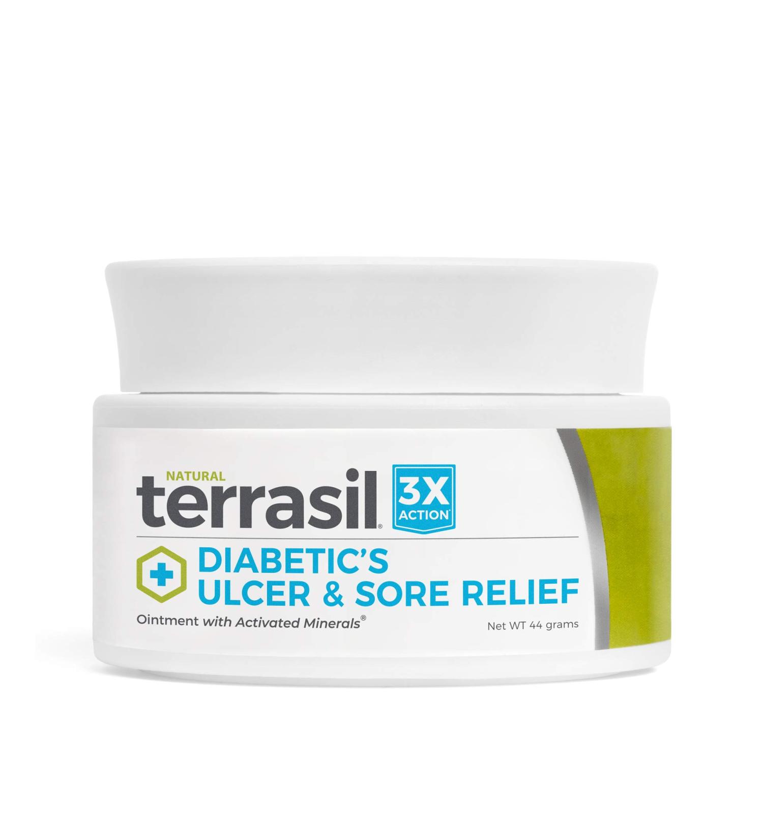 Terrasil Diabetic Ulcer Cream: Natural Relief for Diabetic Sores - 44gm Jar - Buy Online on GoSupps.com