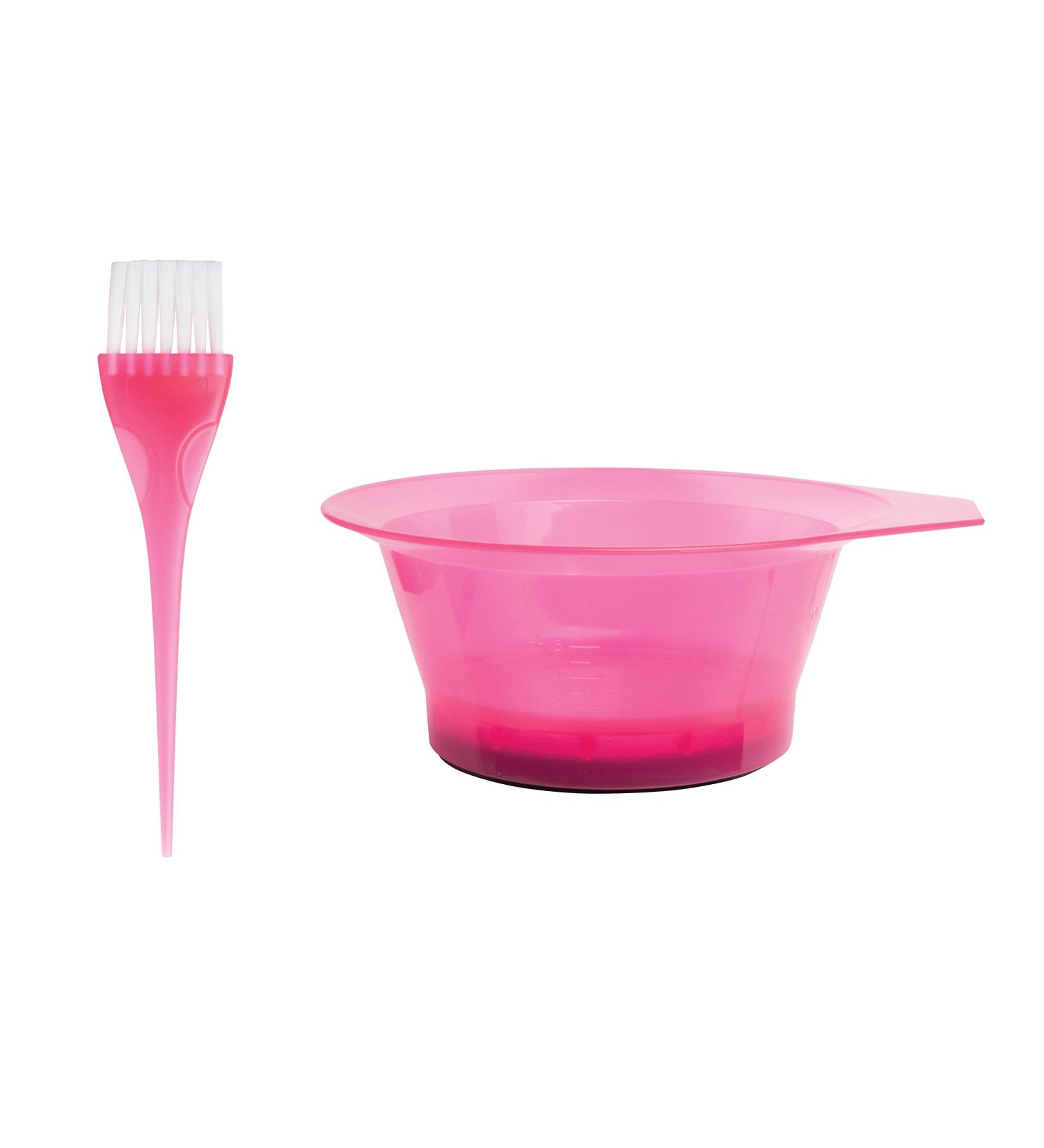 MayaBeauty Translucent Pink Tint Bowl Set with Brush - Dying Hair Kit 2 Piece Set - Buy Online on GoSupps.com