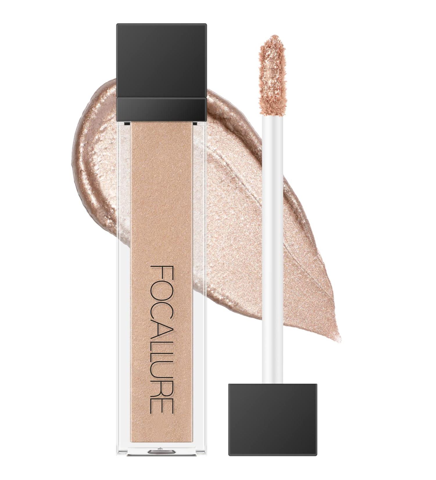 FOCALLURE Liquid Glitter Eyeshadow - Long Lasting Waterproof Metallic Eye Shadow in SAND - Buy Online on GoSupps.com