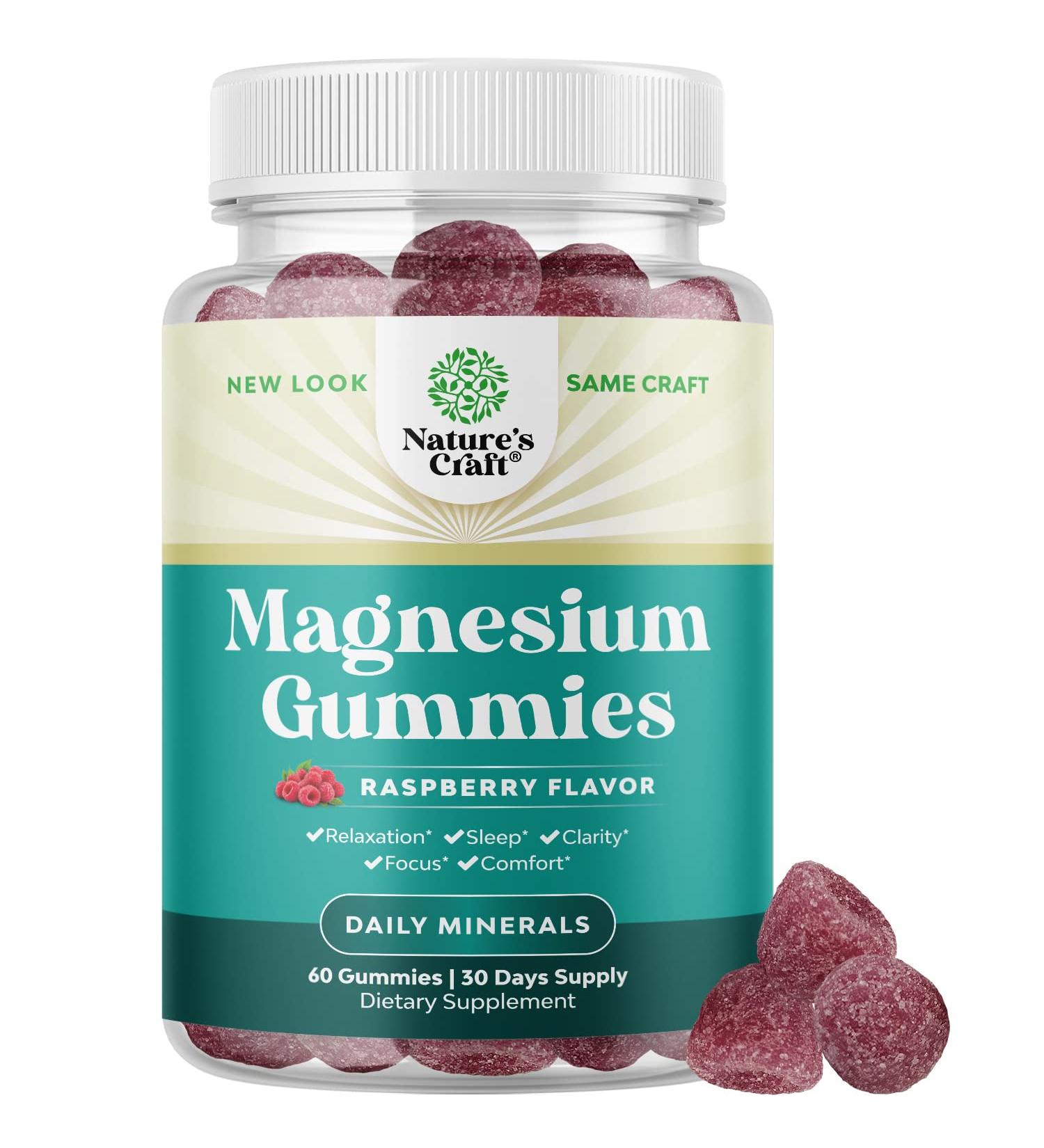 Potent 170mg Magnesium Citrate Gummies for Adults - Sleep and Muscle Health Support - Non-GMO Vegan Supplement - Buy Online on GoSupps.com