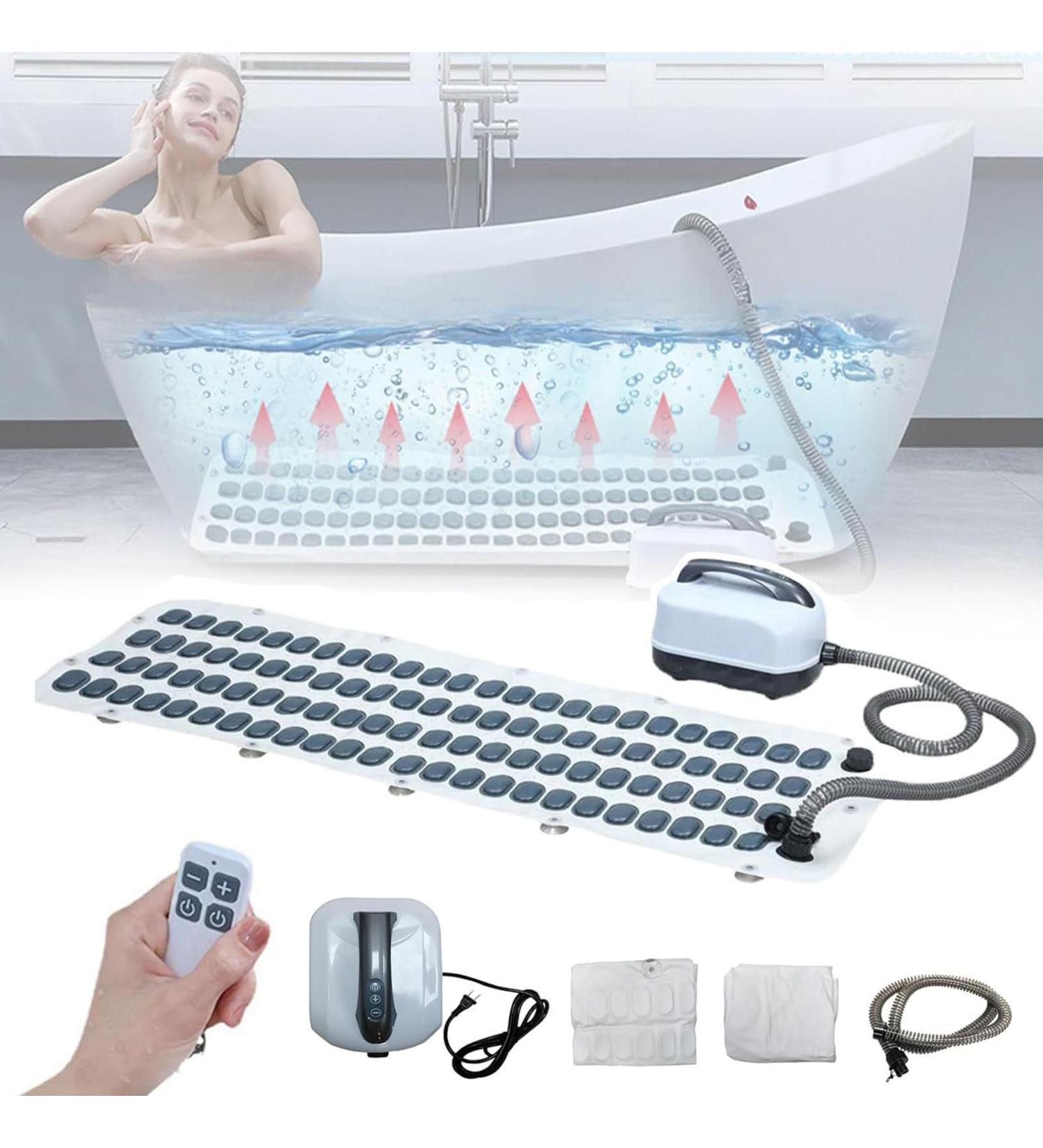 Massage Mat for Bath and Spa Home Surf Massage Mat + 114 Nozzles and 6 Settings Anti-Shock Air Bubble for Bath Bath and Spa to Relax Tight Muscles - Buy Online on GoSupps.com