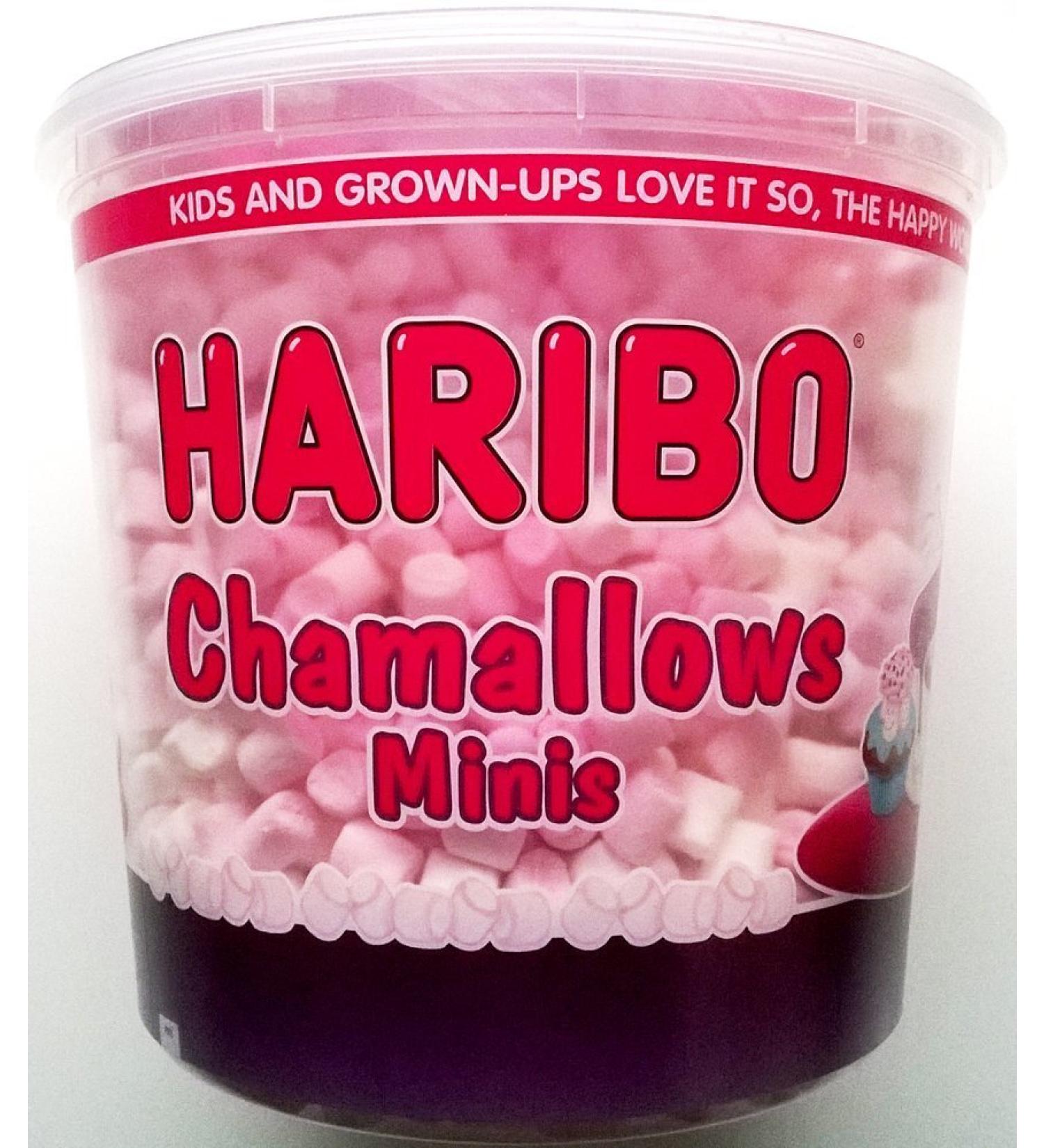 Haribo Chamallows Minis Pink & White Tub - 1 x 475gm