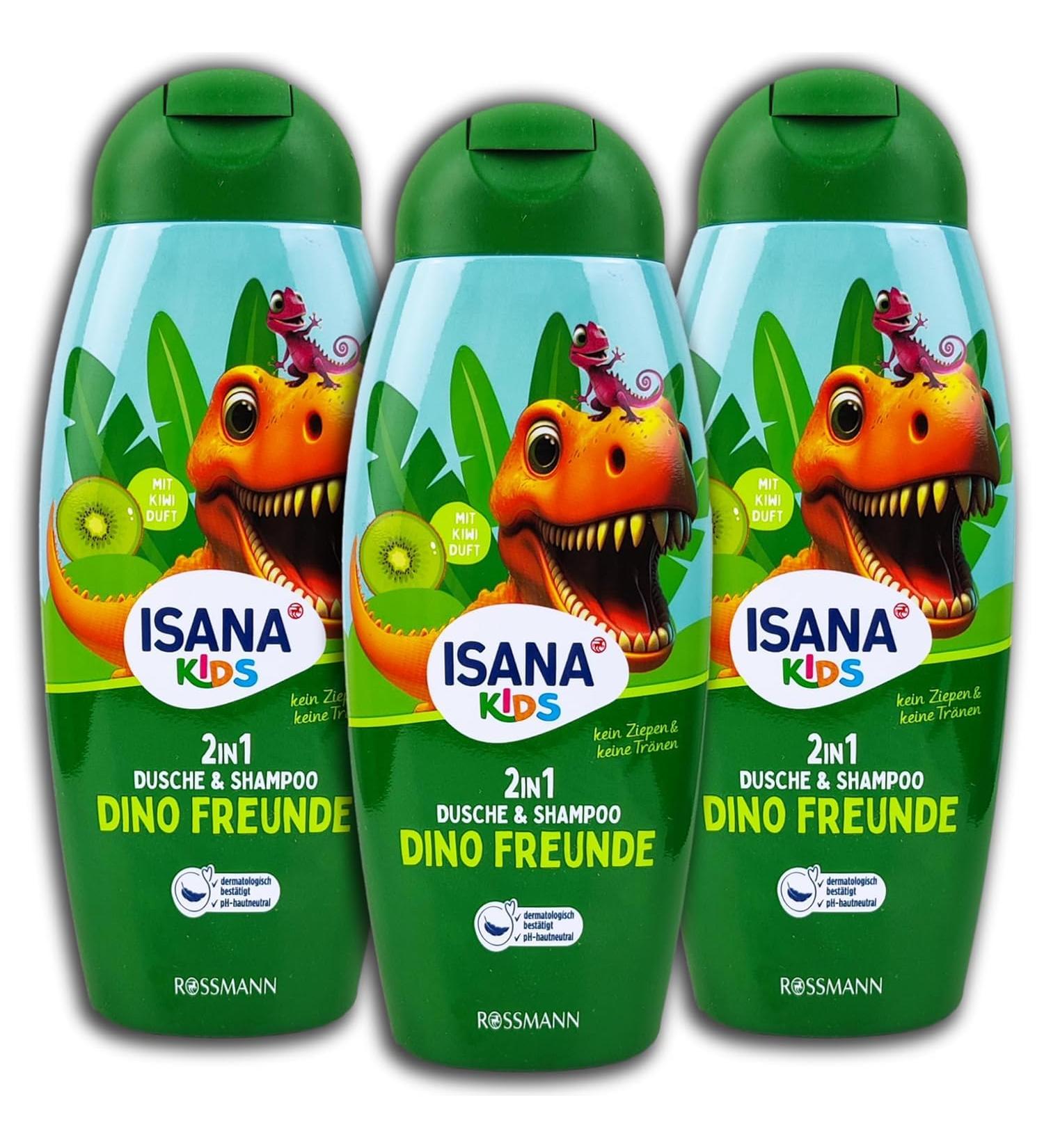 ISANA  ISANA KiDS 2in1 shower & shampoo dino friends 3 x 300 ml