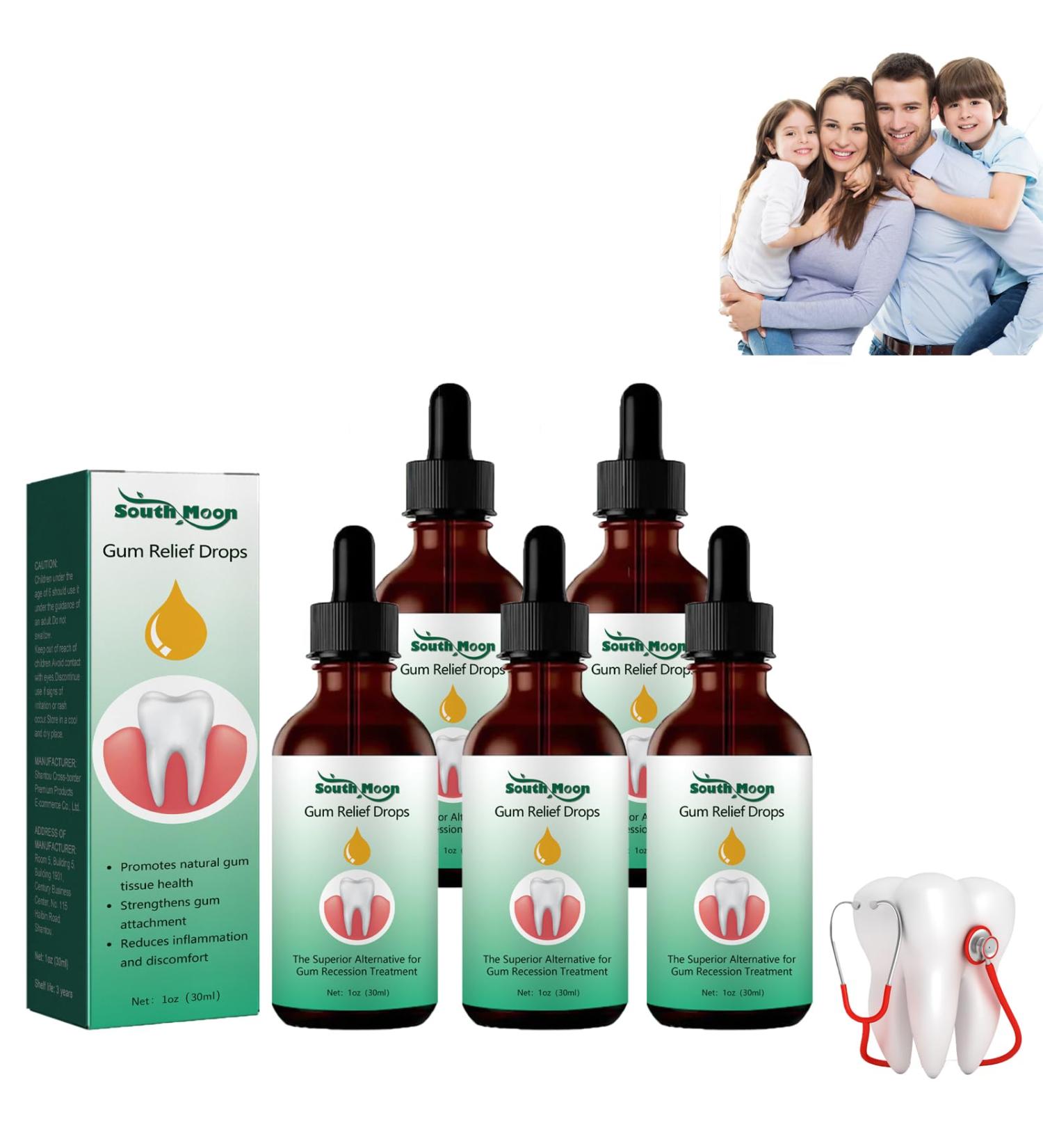 Natural Gum Regrowth & Repair Drops - Effective Oral Care Relief (5PC) - Buy Online on GoSupps.com