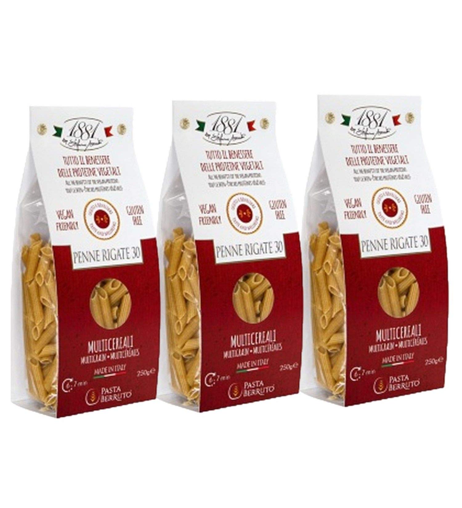 Pasta Berruto - 1881 Pasta Berruto 1881 Pasta Berruto Set of 3 Multiceral Pasta 30 GLUTEN Free