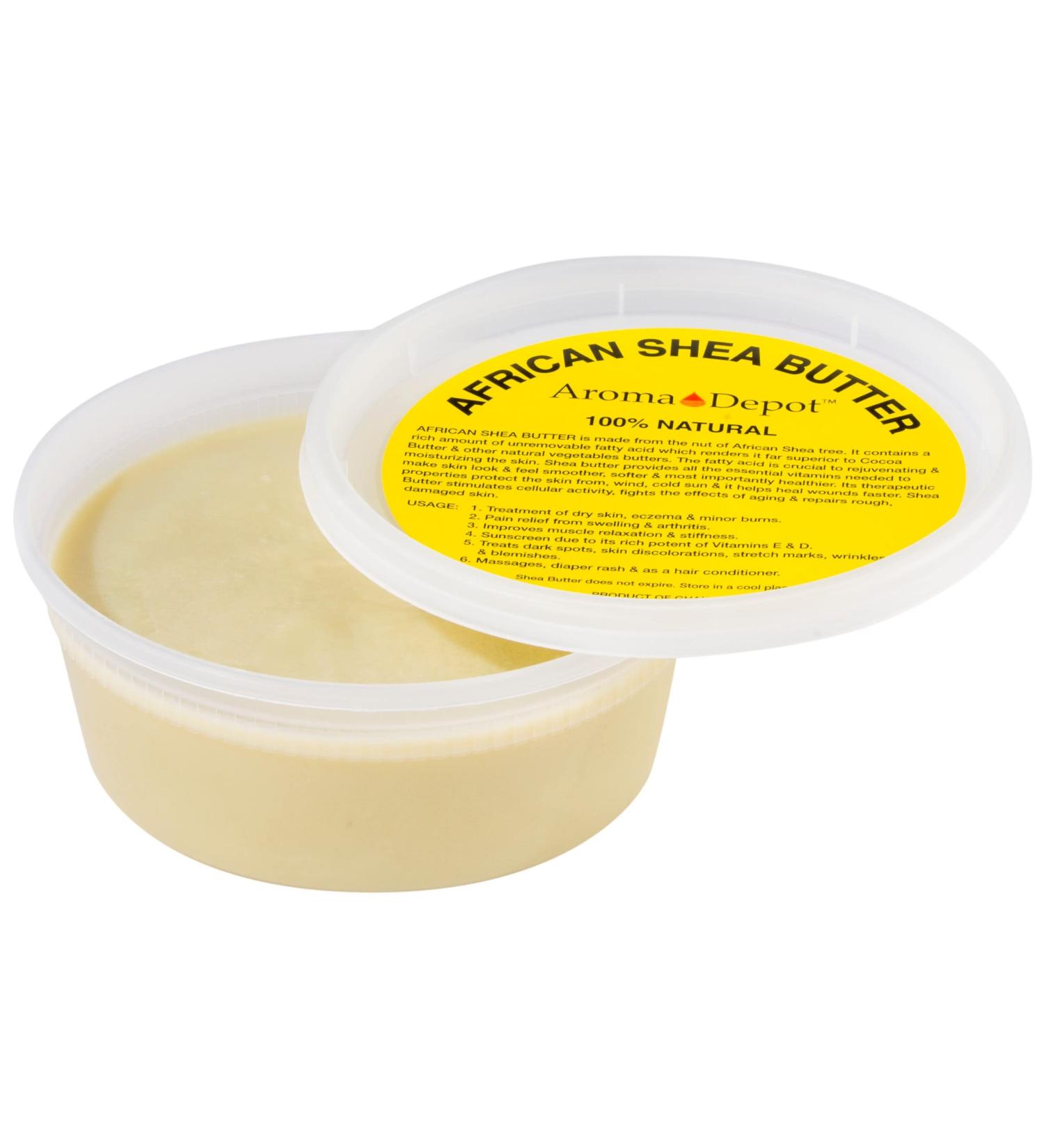 8 oz Raw African Shea Butter - Grade A Ivory/White | 100% Pure Natural Unrefined Moisturizer for Dry Skin | Body, Hair, and Face - Buy Online on GoSupps.com