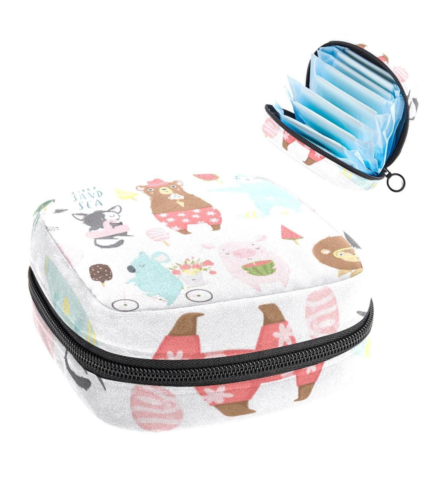 GIAPB Period Bag Sanitary Napkin Storage Pouch - Summer Bear Design - Buy Online on GoSupps.com