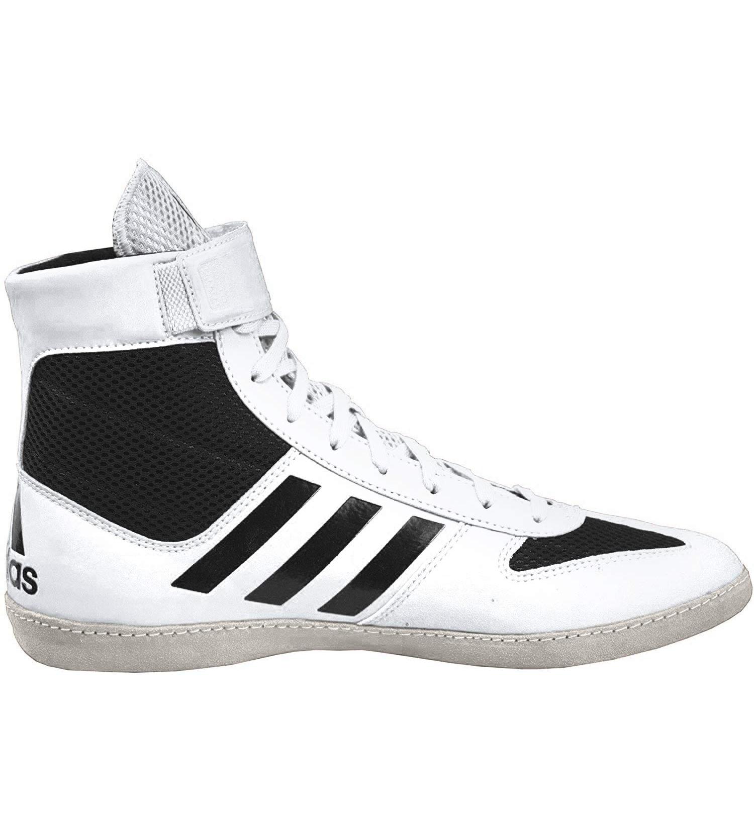 adidas Men's Combat Speed Wrestling Shoe, White/Black/White, 11.5