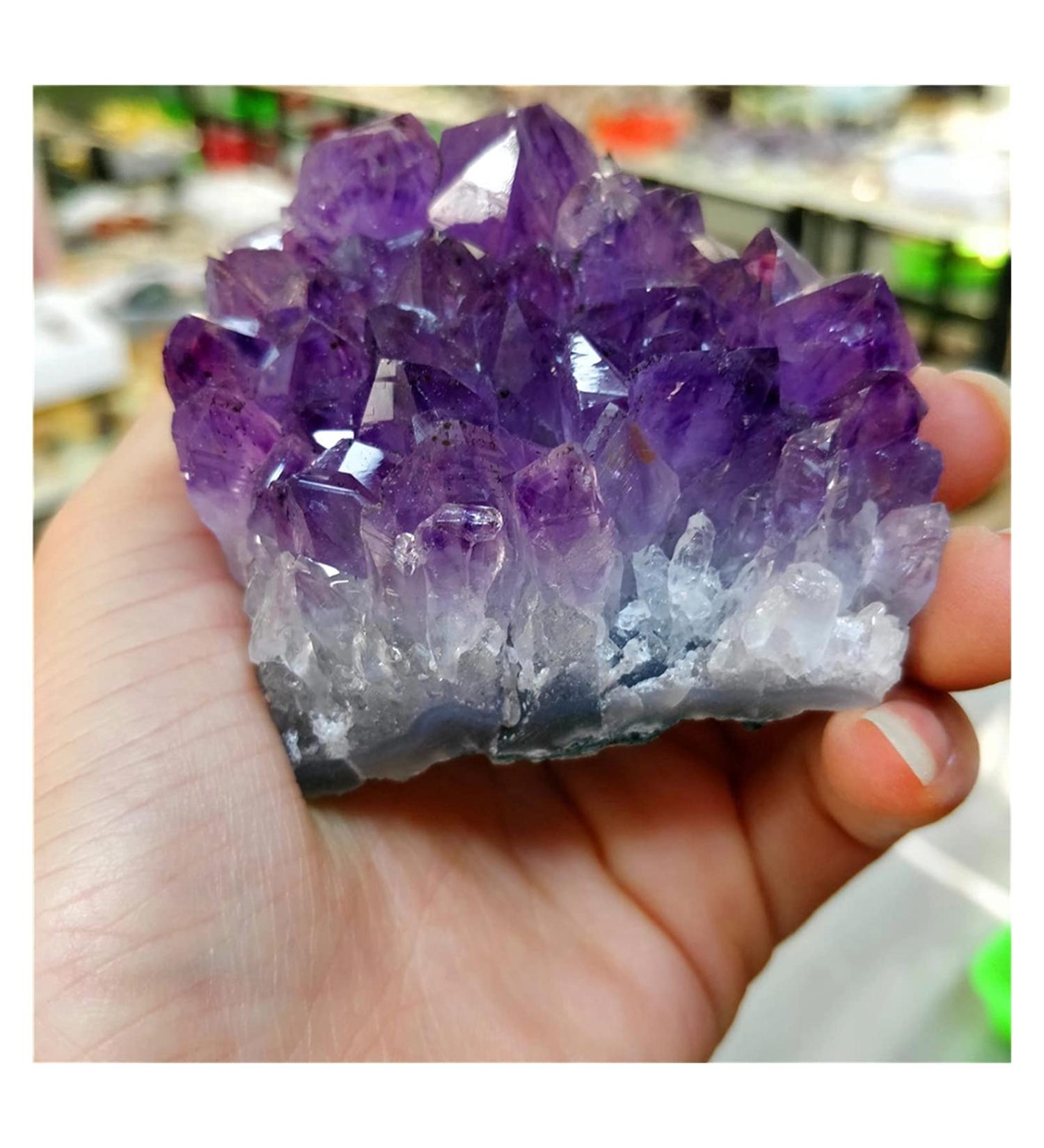 Natural Crystal Rough Popular Natural Uruguay Amethyst Cluster Original Rough Raw Purple Crystal Clusters Druse for Reiki Decoration (Size : 200g 2pc) - Buy Online on GoSupps.com