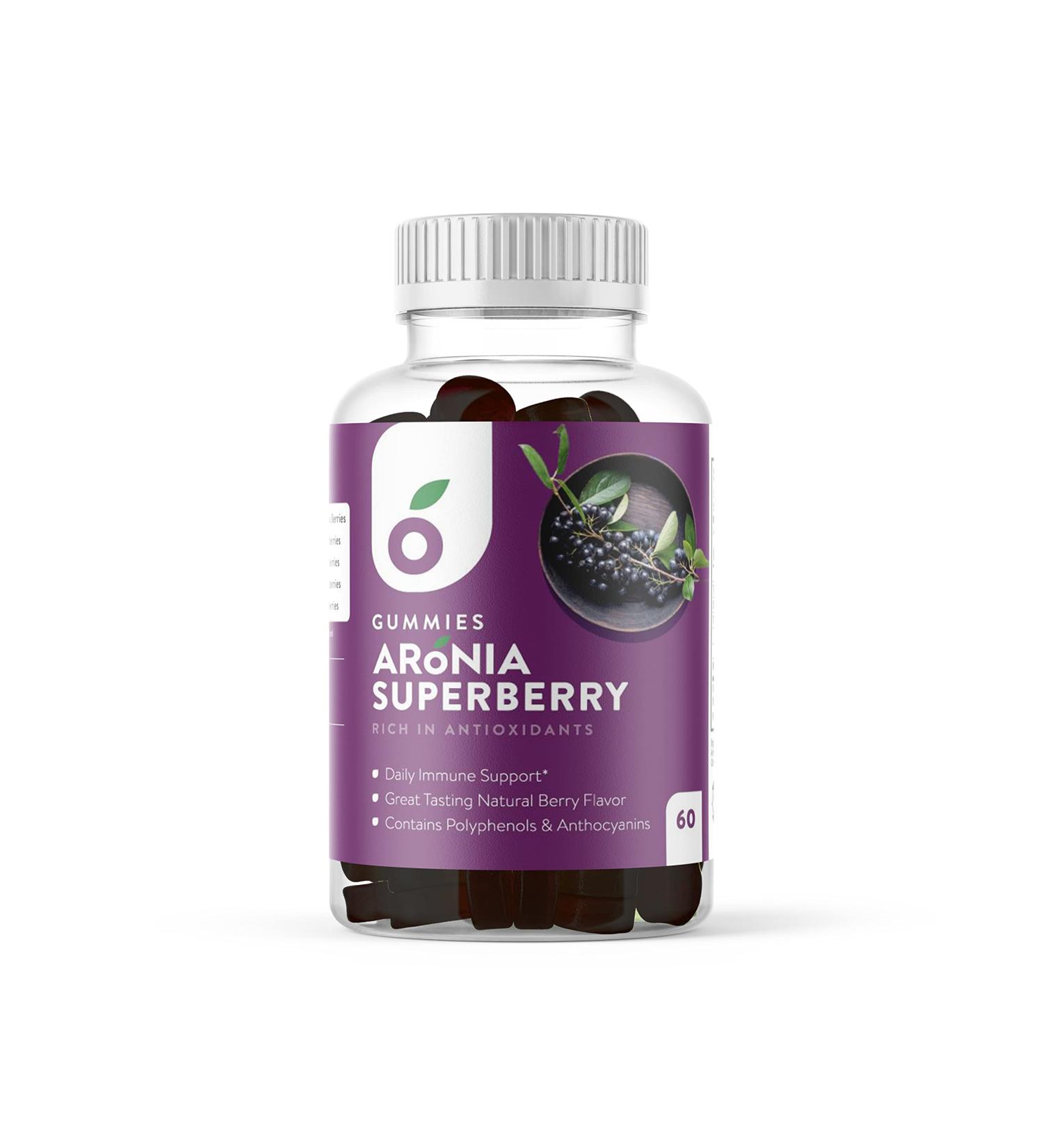 Aronia SuperBerry Gummies, Daily Immune Support, Rich in Antioxidants, Better Than Elderberry, Great Tasting Natural Berry Flavor, 60 Count (30 Day Supply) (SuperBerry) - Buy Online on GoSupps.com