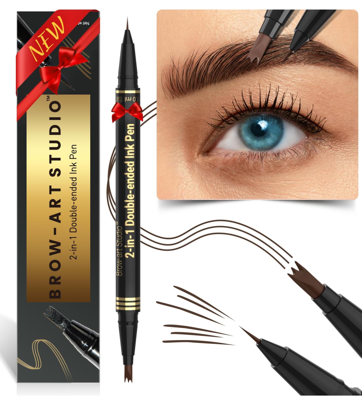 iMethod Microblading Eyebrow Pencil - 2-in-1 Dual-Ended Dark Brown 02 | Natural Eyebrows with Precision Fork Tip & Brush - Buy Online on GoSupps.com