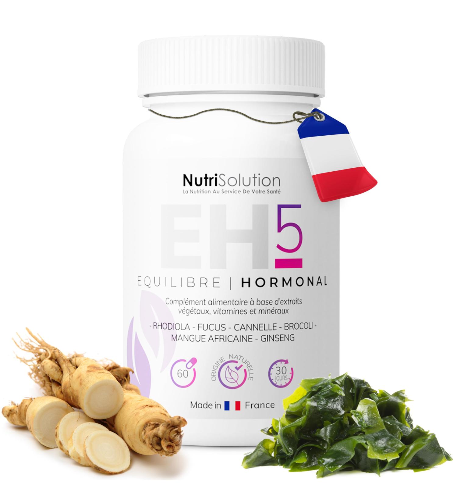 Hormonal Balance 5 by NutriSolution | Dietary Supplement Slimming Energy Hormones to Promote Natural Weight Loss | Made in France | 60 Capsules - Buy Online on GoSupps.com