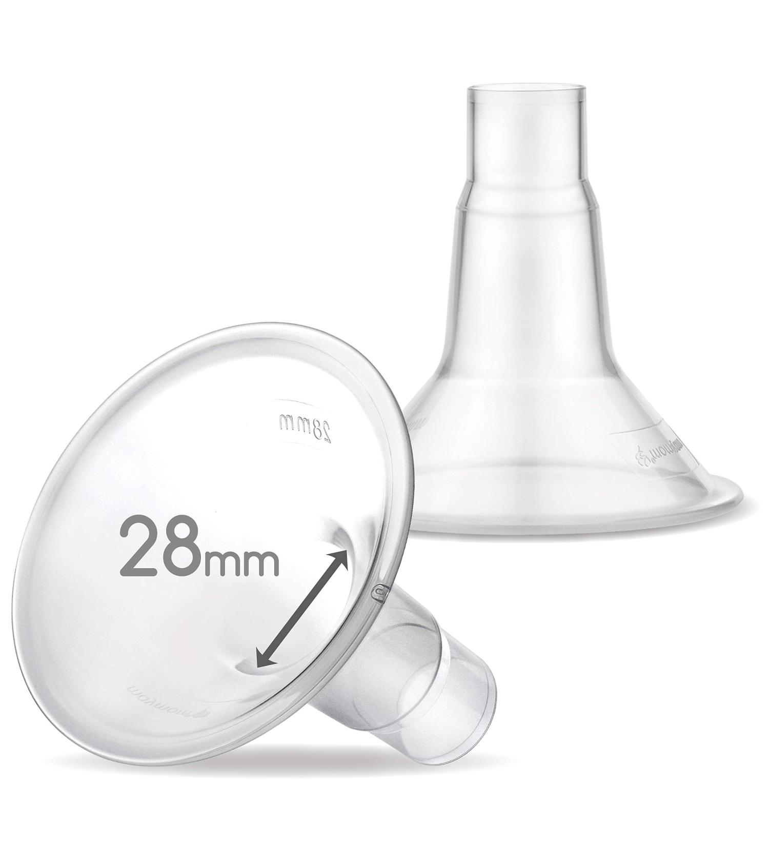 Maymom Myfit 28mm Shields for Medela Breast Pump - 2Pcs, Compatible with Freestyle, Harmony, Maxi, Widemouth/Narrow Connector - Buy Online on GoSupps.com