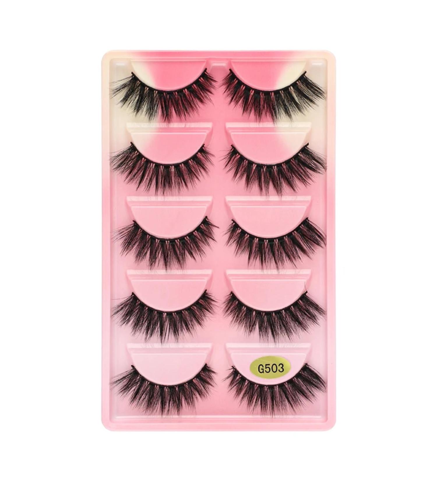 UAMOU 50/100/200 pairs Eyelashes faux mink lashes natural 3d mink eyelashes volume false lashes in bulk cilios Cheerfully (Color : G503 Size : 40 Boxes) - Buy Online on GoSupps.com