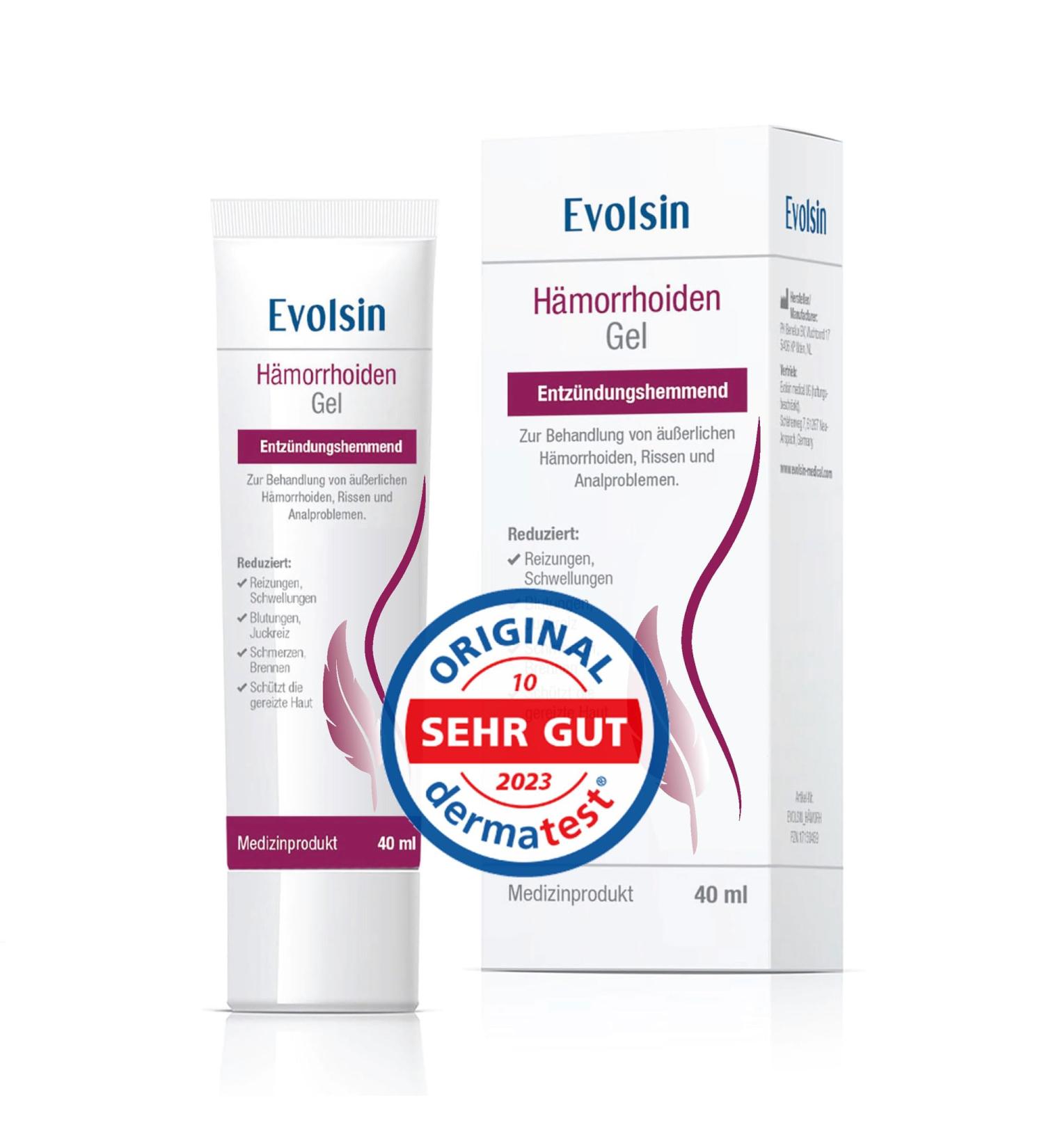 Evolsin Hemorrhoid Gel Relieve Burning Pain & Itching | Anti-Inflammatory Medical Device for Hemorrhoids & Anal Fissures - Ships Internationally - Buy Online on GoSupps.com