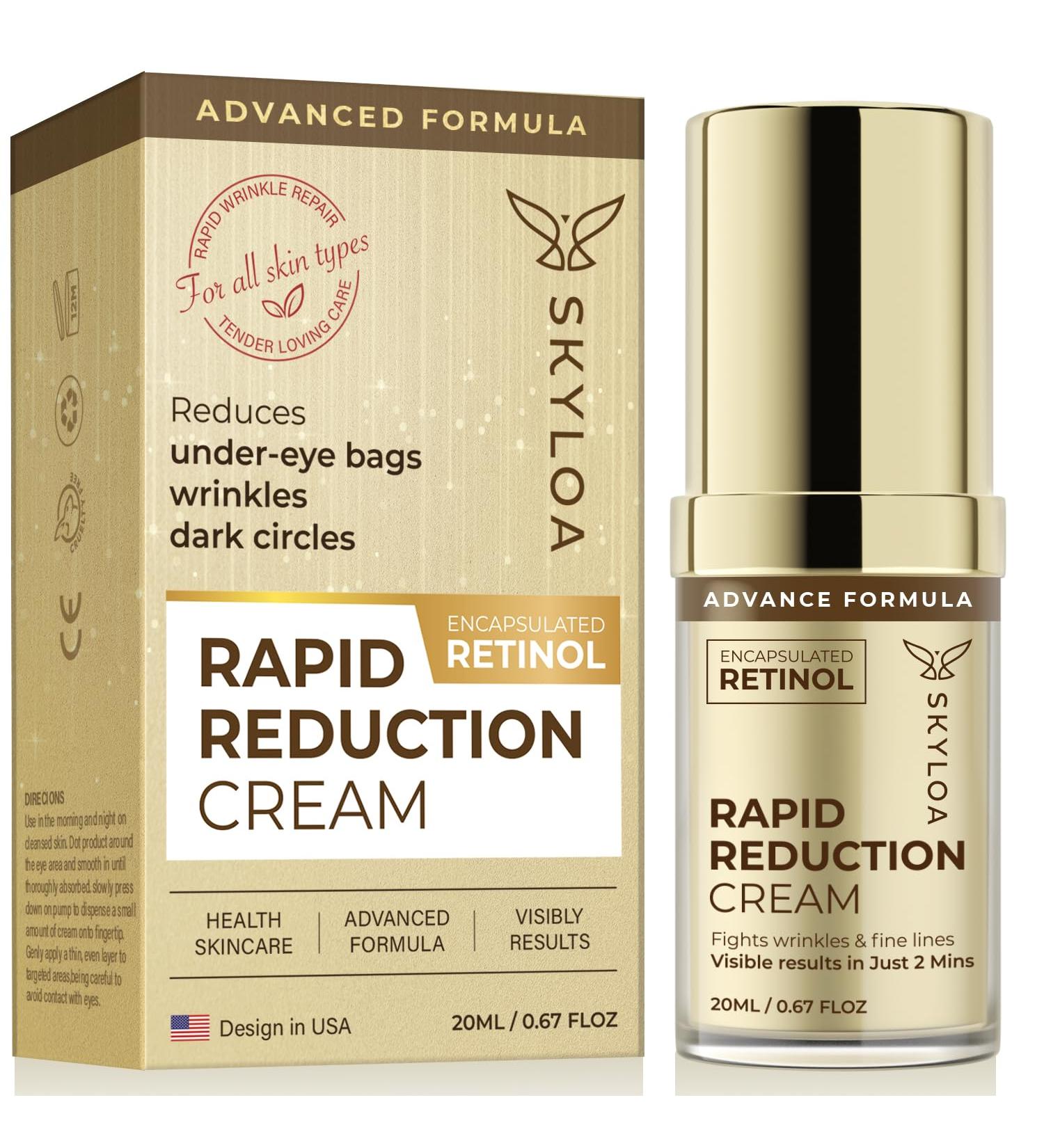 Night Repair Retinol Eye Cream: Nightly Wrinkle Repair & Anti-Aging Treatment for Dark Circles and Fine Lines Hydrating Under Eye Moisturizer with Hyaluronic Acid for Early Aging Care, 20ml - Buy Online on GoSupps.com