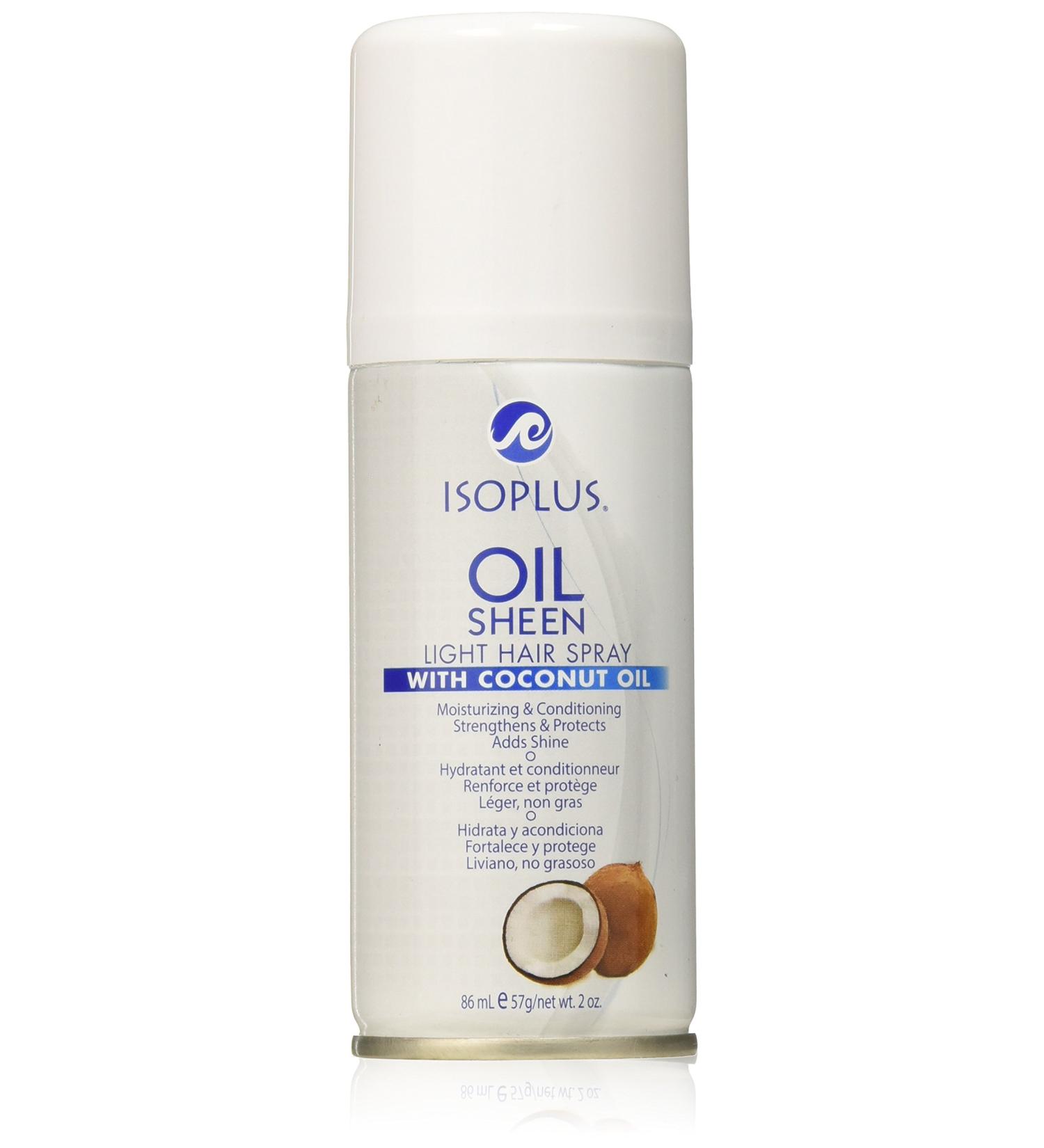 Isoplus Oil Sheen Light Hair Spray With Coconut Oil 2 Oz 2 Fl Oz (Pack of 1) - Buy Online on GoSupps.com