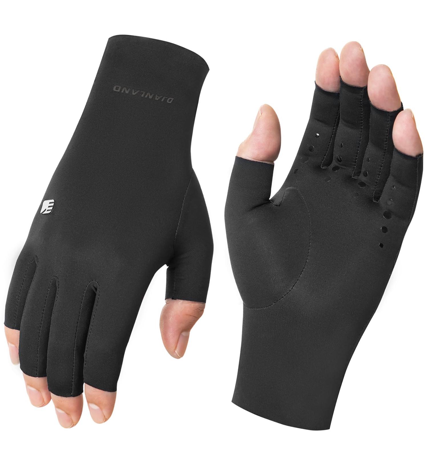 Buy Arthritis Compression Gloves Soft Seamless Relief for Carpal Tunnel Pain Men & Women Large Black - Buy Online on GoSupps.com
