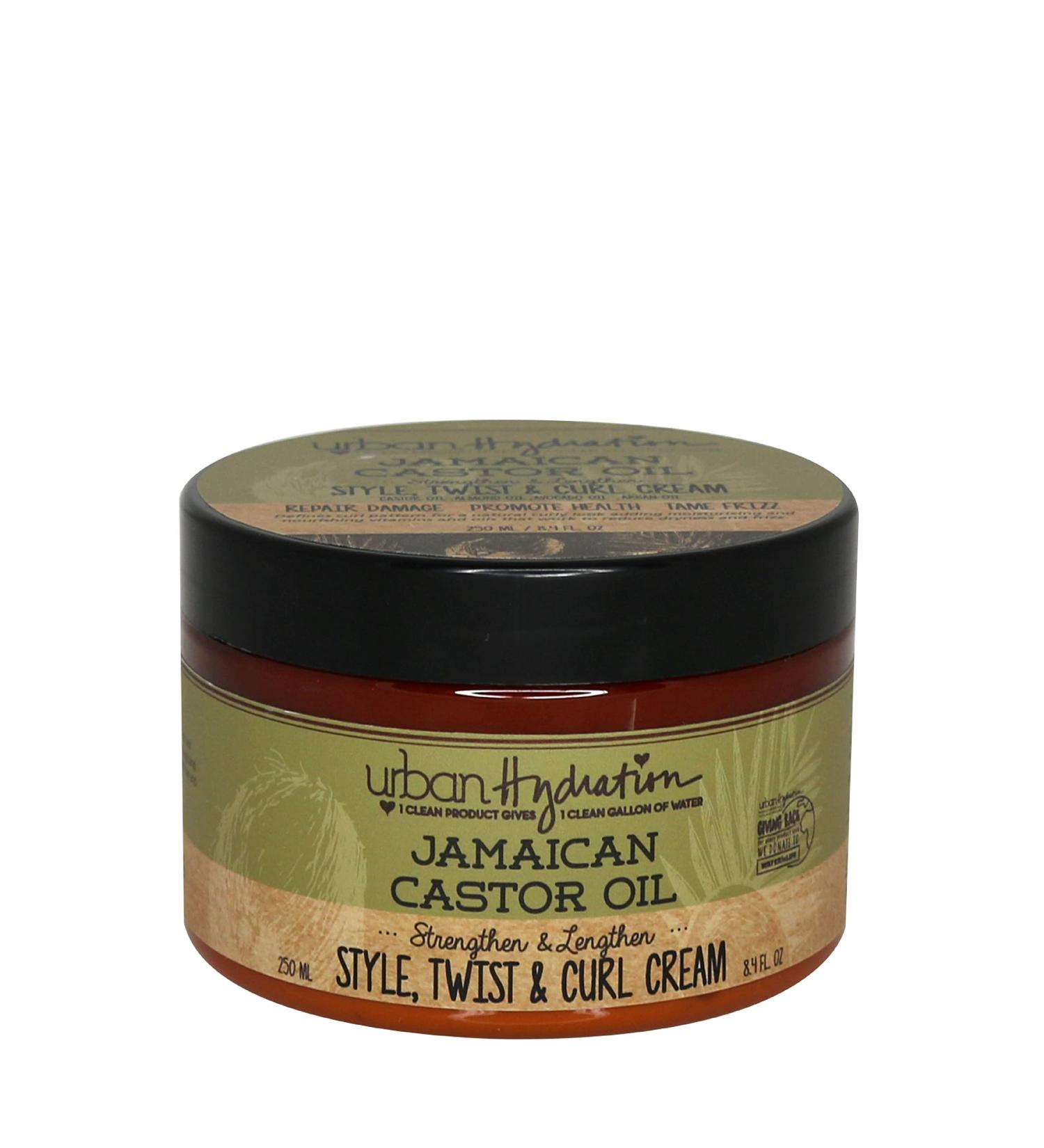 Urban Hydration Jamaican Castor Oil Curl Styling Cream - Sulfate, Paraben, Dye Free - Moisturizes, Thickens, Prevents Breakage - 8.4oz - Buy Online on GoSupps.com