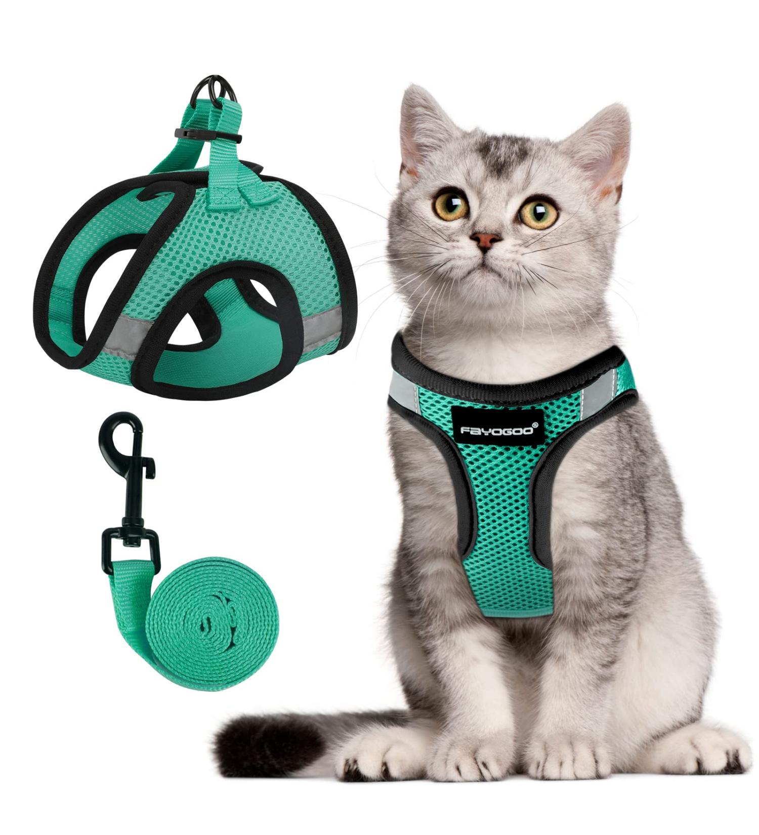 Fayogoo Cat Dishes - Durable Linen Cat Bowls with Leash Outbreak-Proof Design for International Shipping - Buy Online on GoSupps.com