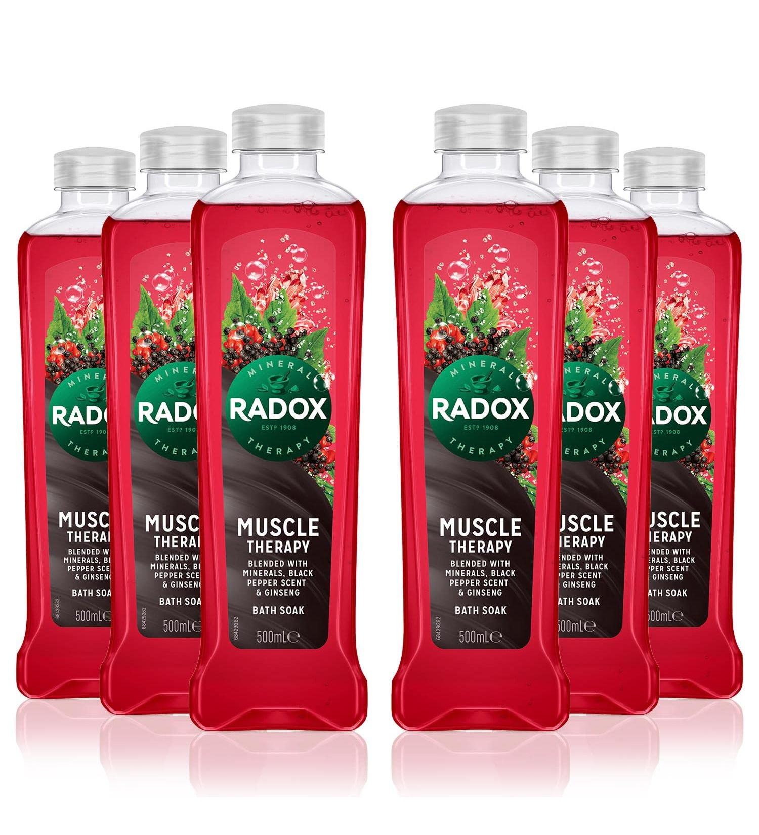 Radox Men Muscle Therapy Bath Soak 500ml - Soothing Relief for Sore Muscles - Buy Online on GoSupps.com