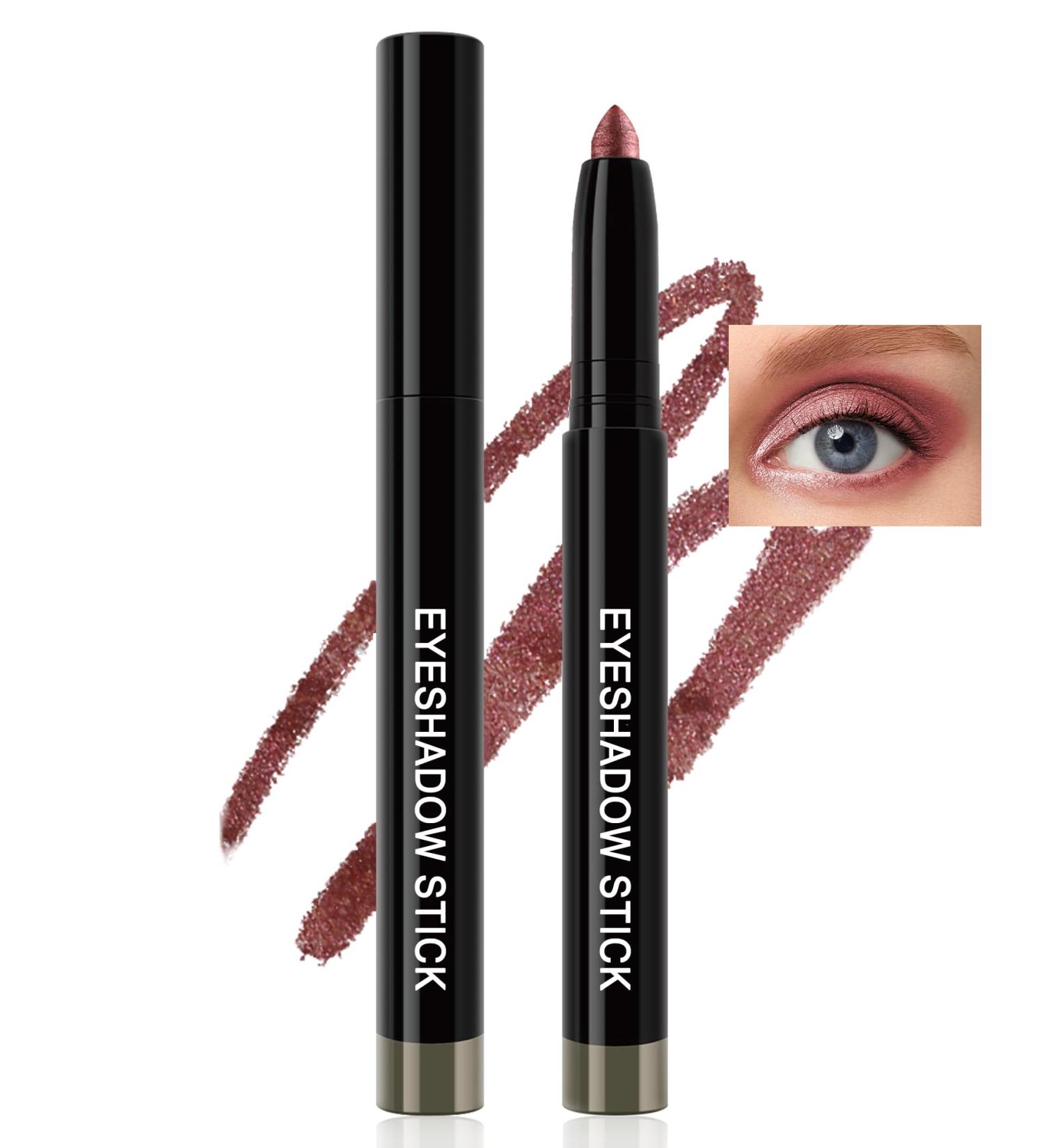Cream Eyeshadow Stick Eyeliner Multi-Use Brightener Eyeshadow Pencil Waterproof Long Lasting Eye Shadow Stick Red Matte & Shimmer Finish Smooth Crease-proof Buildable Eyeshadow with Sharpener-04# - Buy Online on GoSupps.com