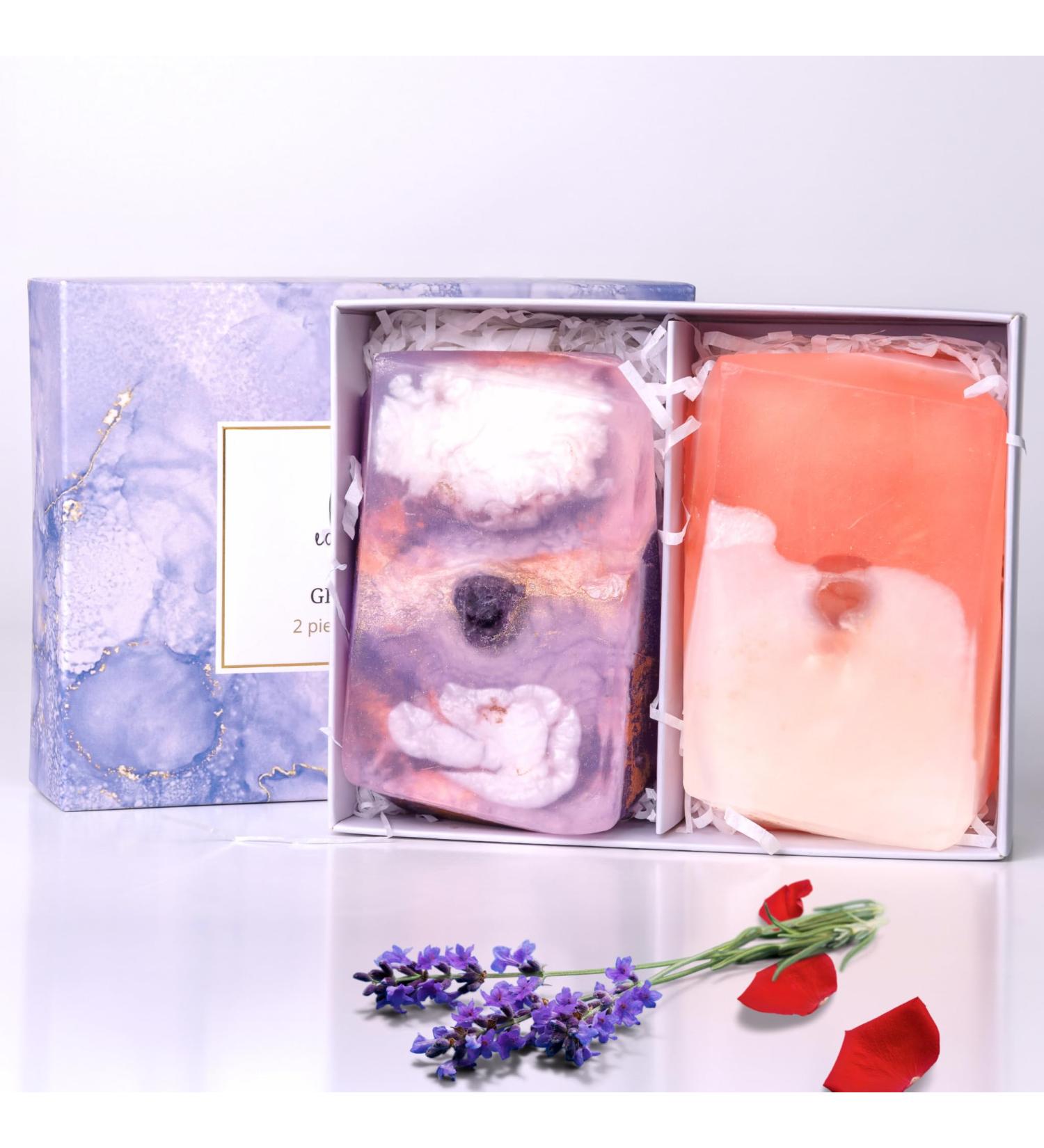 Buy Gemstone Soap (Lavender & Rose) - Natural Skincare for All Skin Types | International Shipping - Buy Online on GoSupps.com