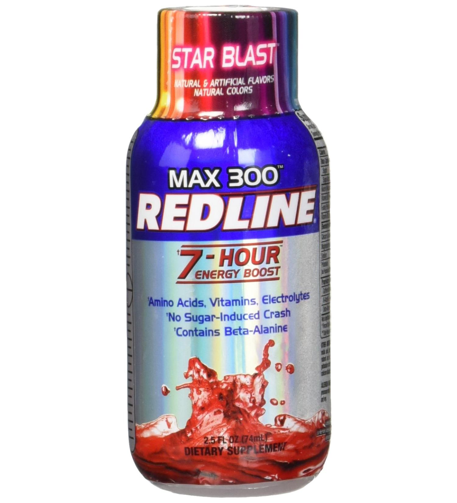 VPX Redline Power Rush 7-Hour Energy Max 300 Supplement Star Blast 2.5 oz (Pack of 12) - Buy Online on GoSupps.com